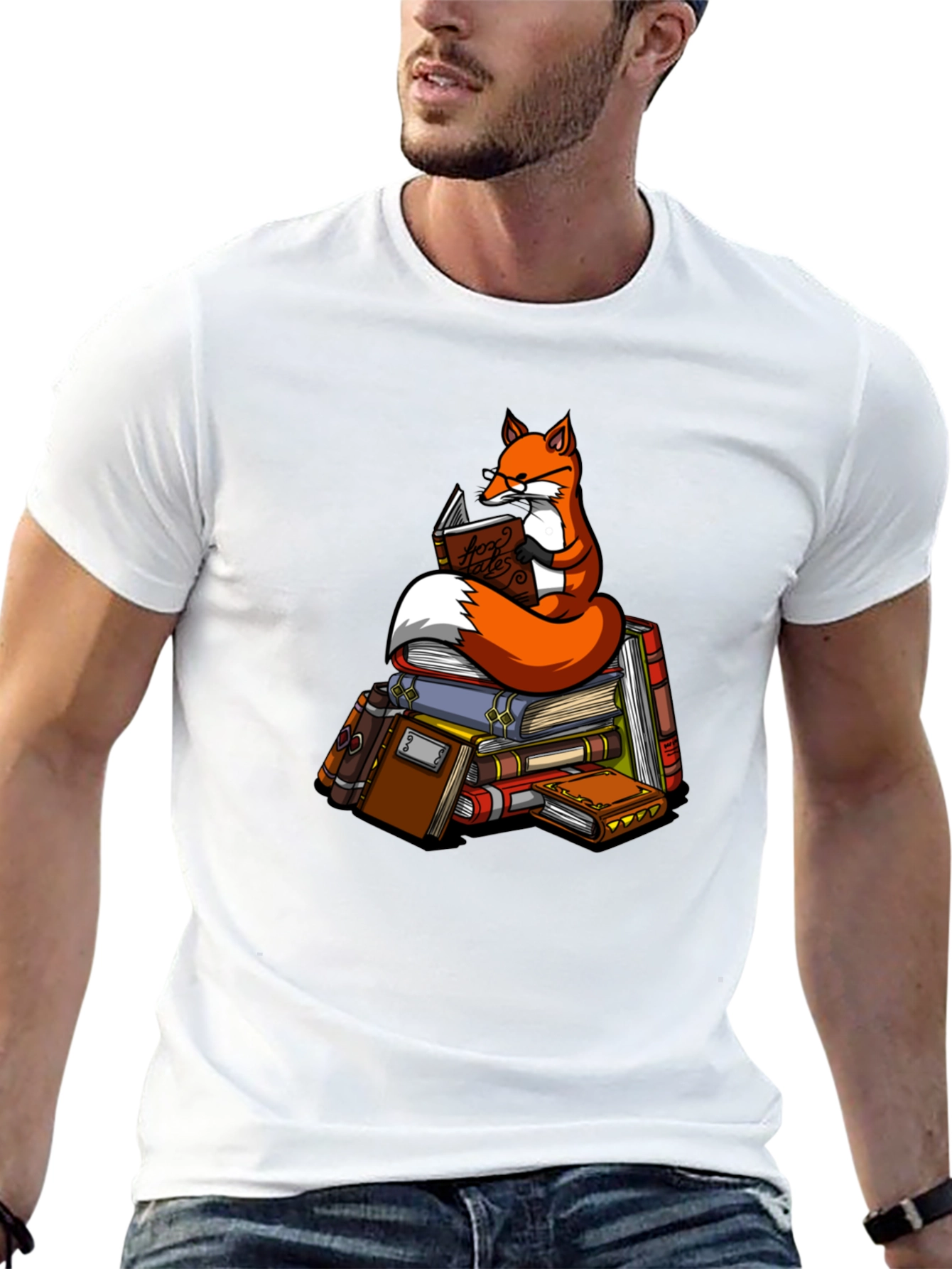 Bookish Fox T-Shirt - Unique Graphic Tee