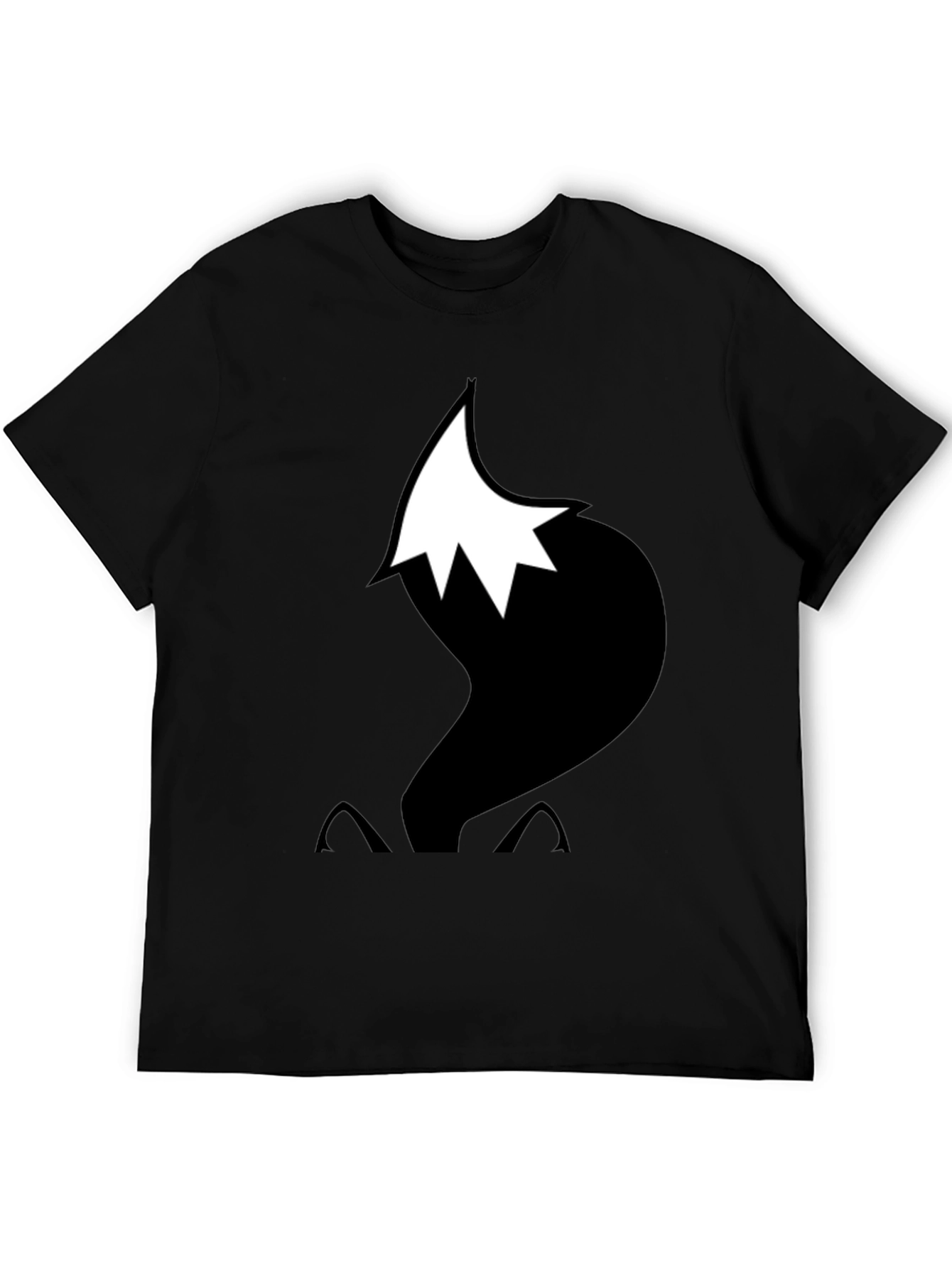 Fox Tail Graphic T-Shirt - Black