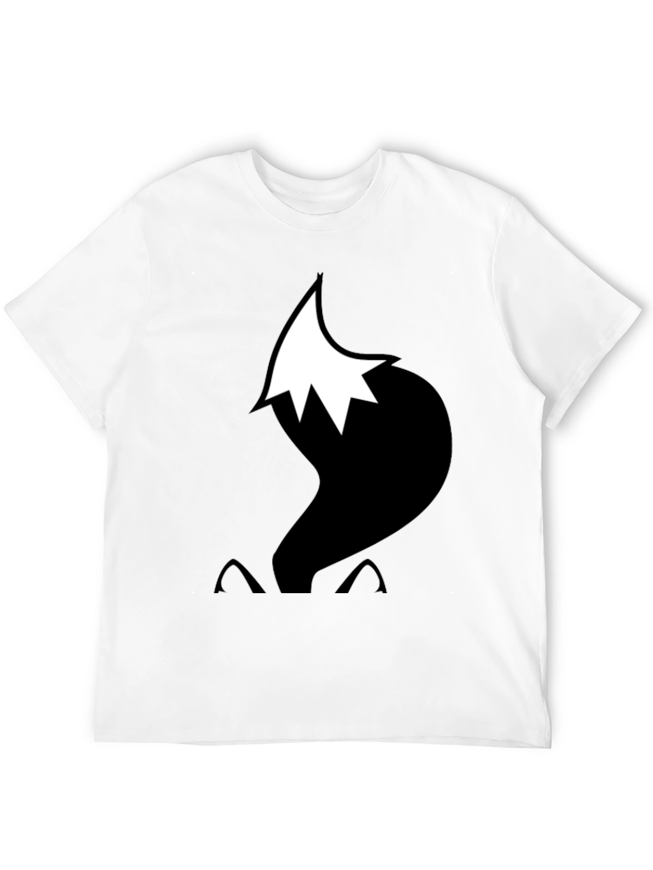 Fox Tail Graphic T-Shirt - Black