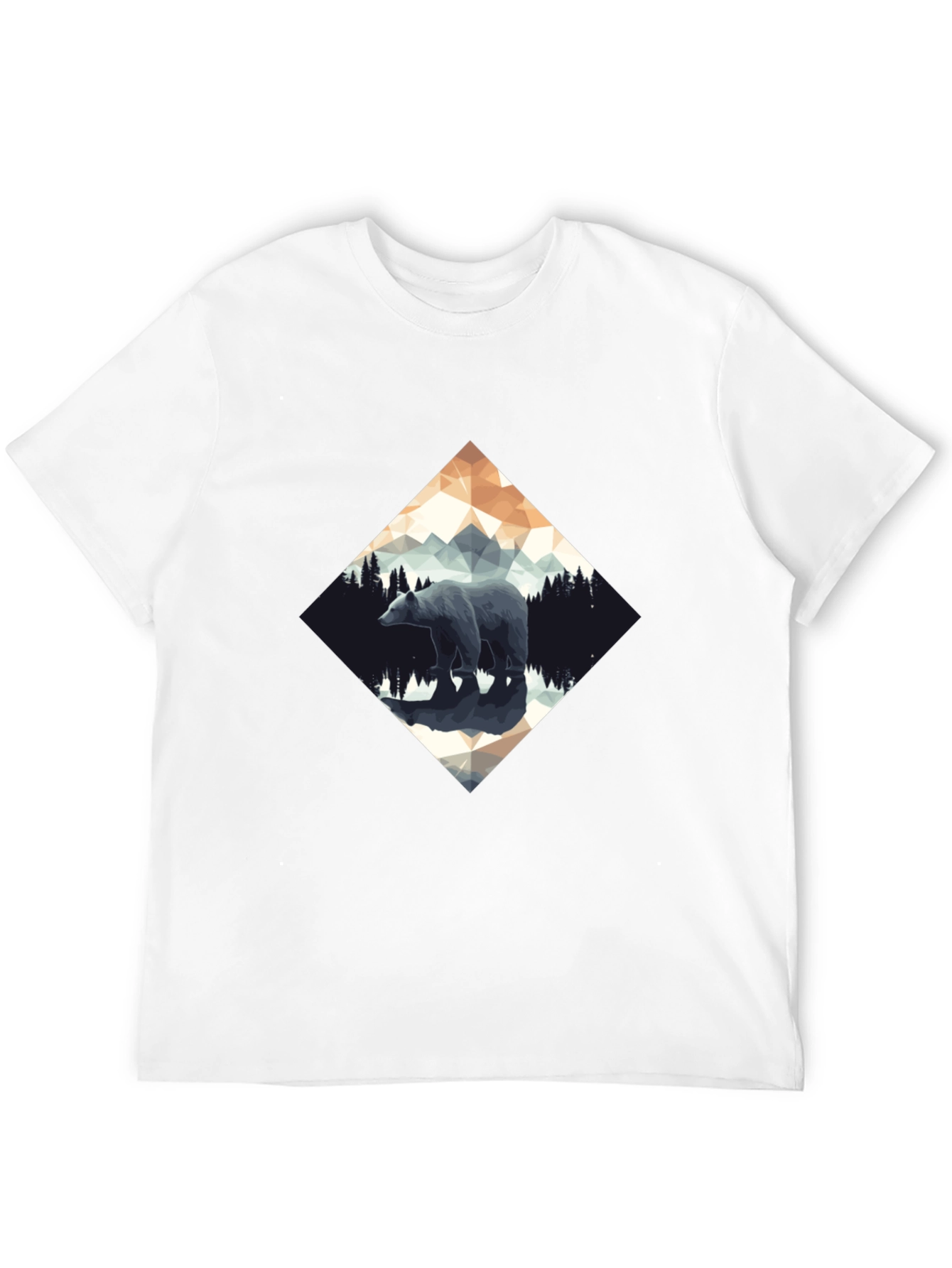 Geometric Bear Graphic T-Shirt