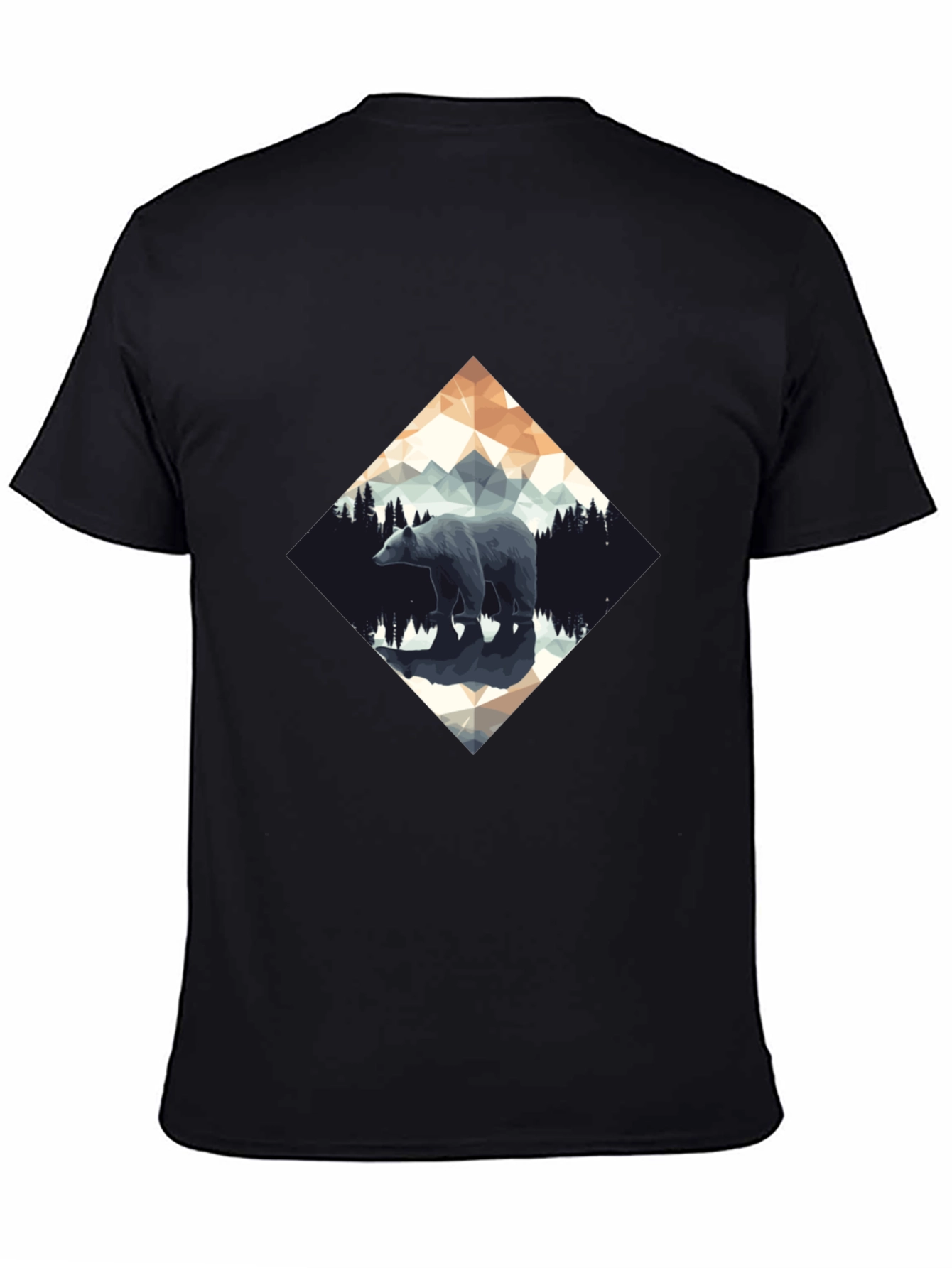Geometric Bear Graphic T-Shirt