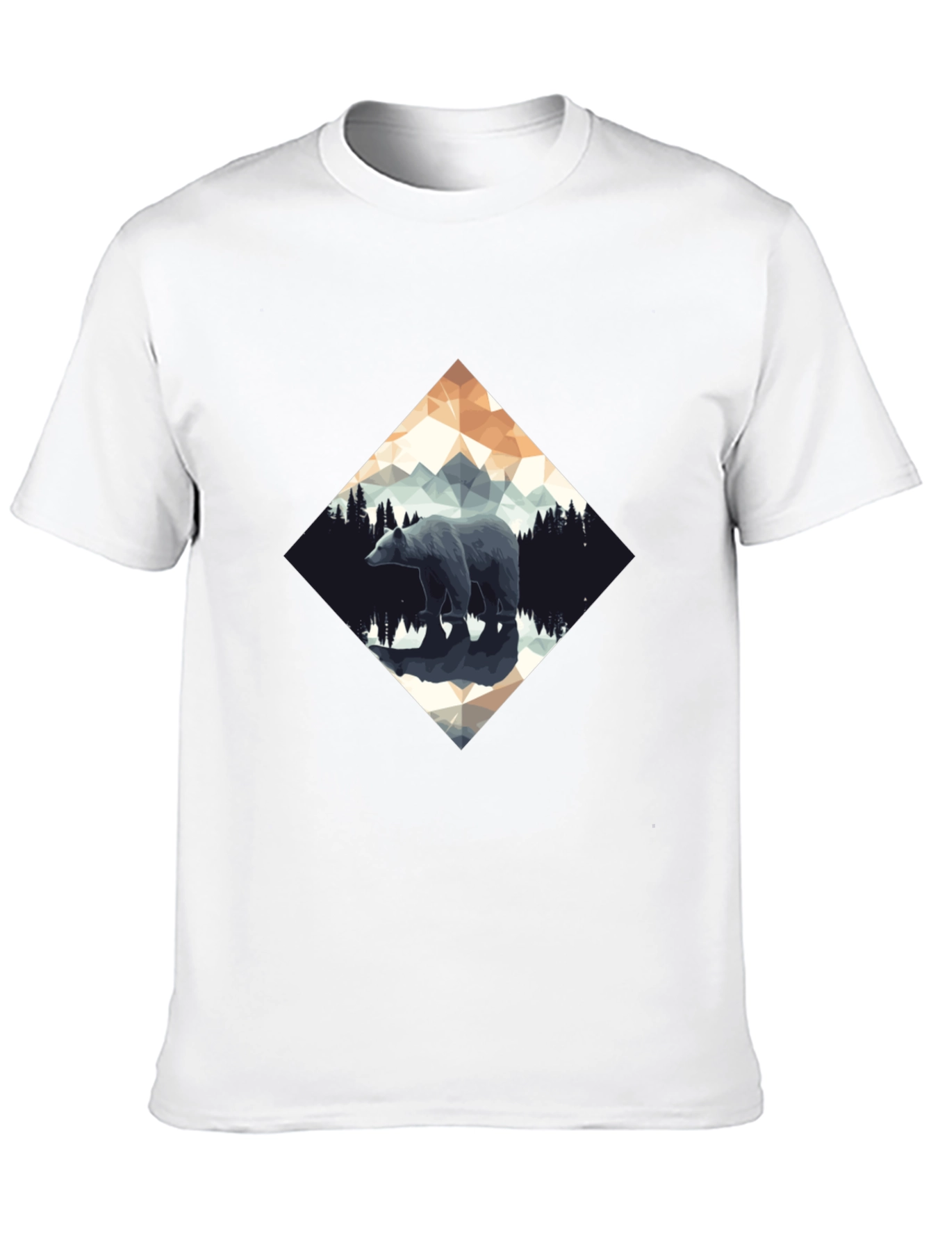 Geometric Bear Graphic T-Shirt