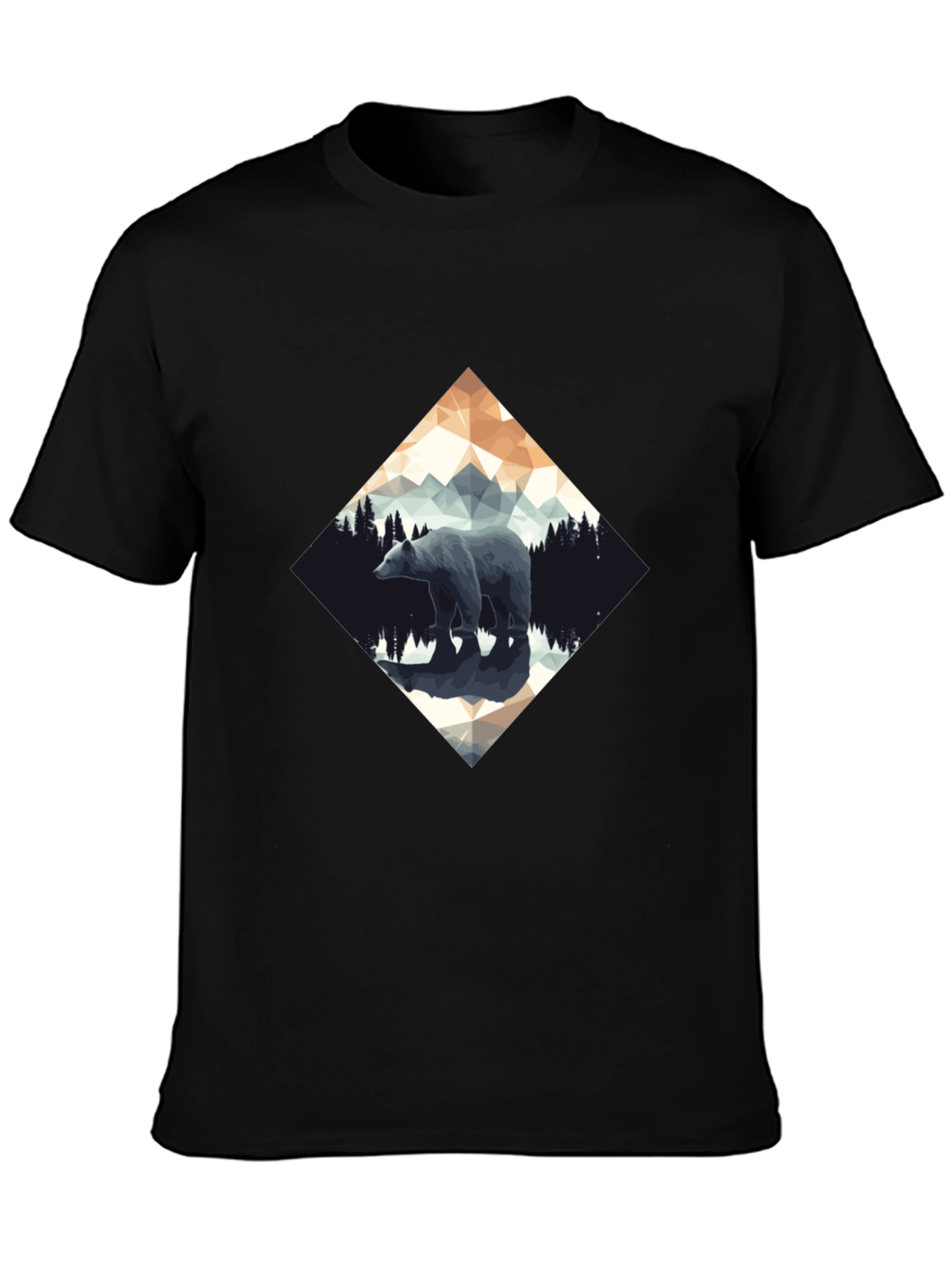 Geometric Bear Graphic T-Shirt
