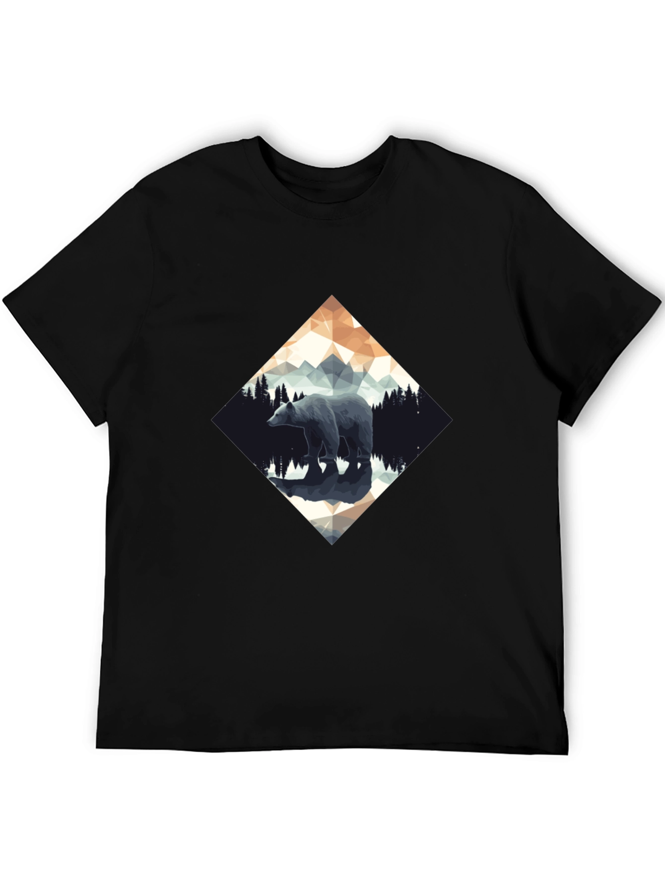 Geometric Bear Graphic T-Shirt