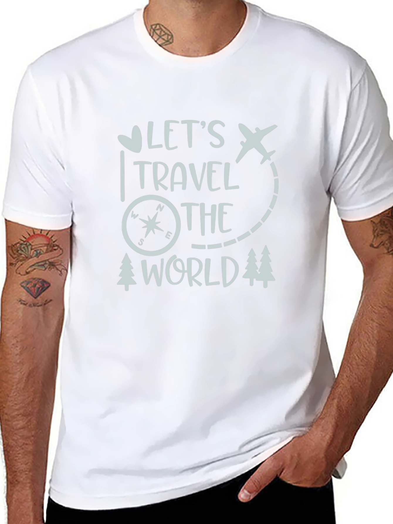 Lets Travel the World Graphic T-Shirt