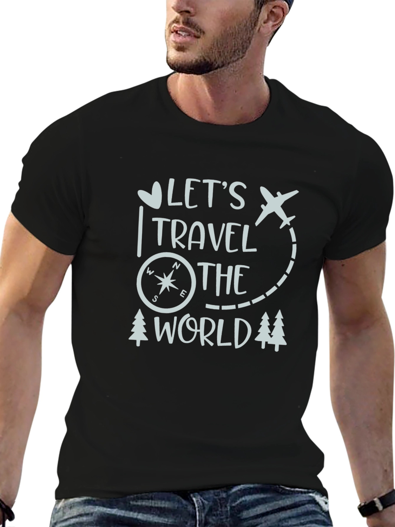 Lets Travel the World Graphic T-Shirt