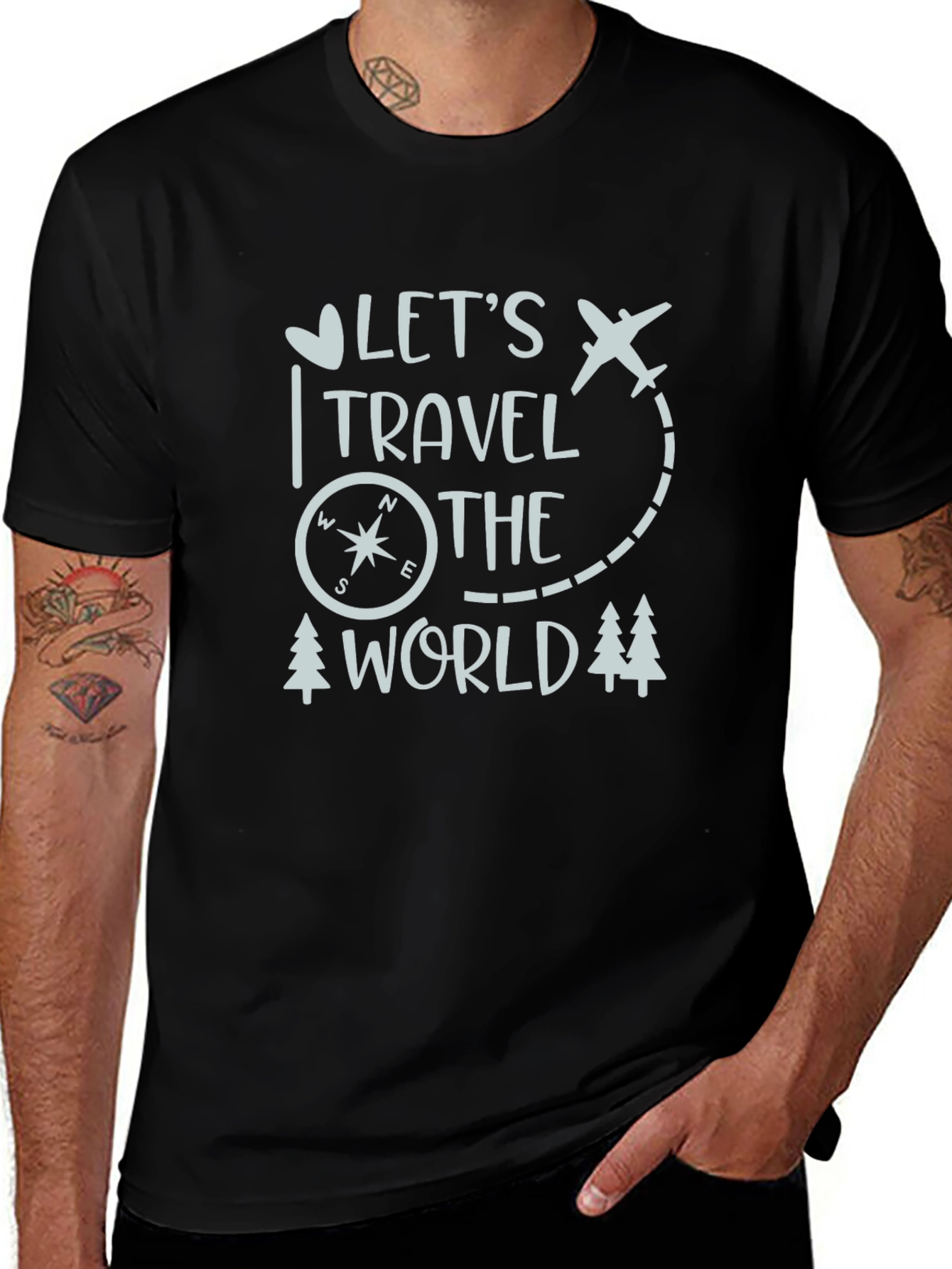 Lets Travel the World Graphic T-Shirt