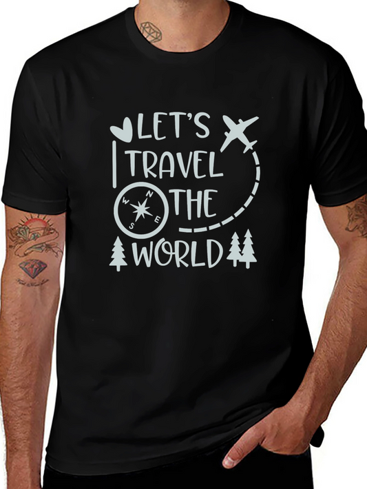 Lets Travel the World Graphic T-Shirt