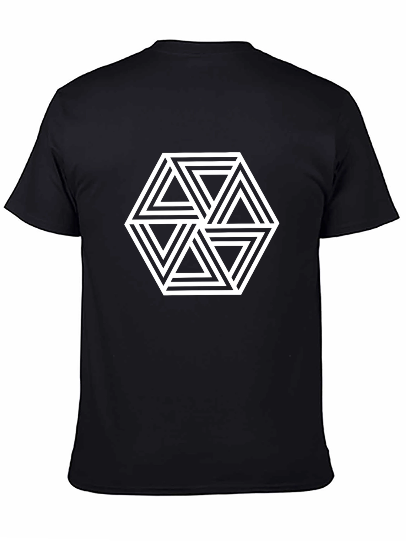 Optical Illusion Geometric T-Shirt - Modern Design Tee