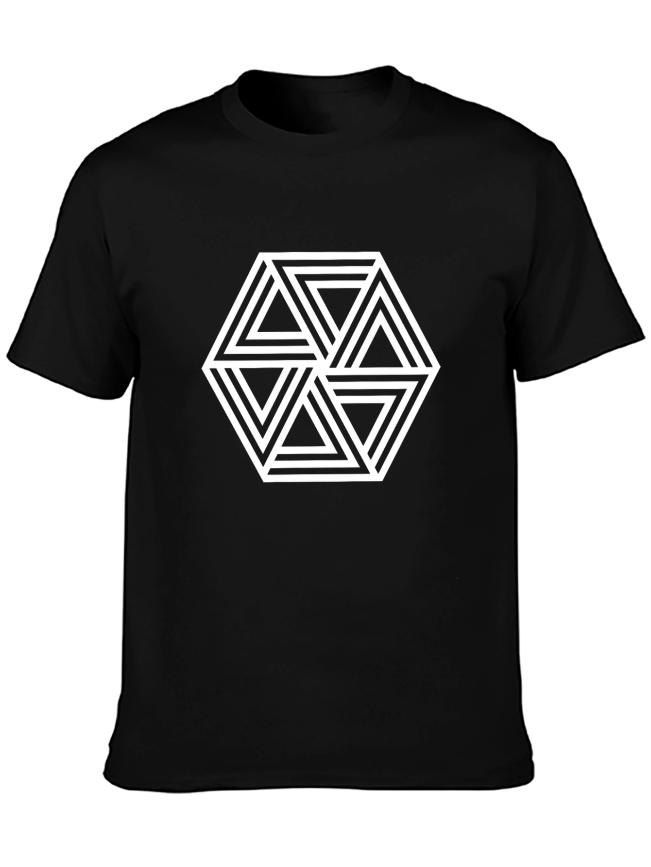 Optical Illusion Geometric T-Shirt - Modern Design Tee