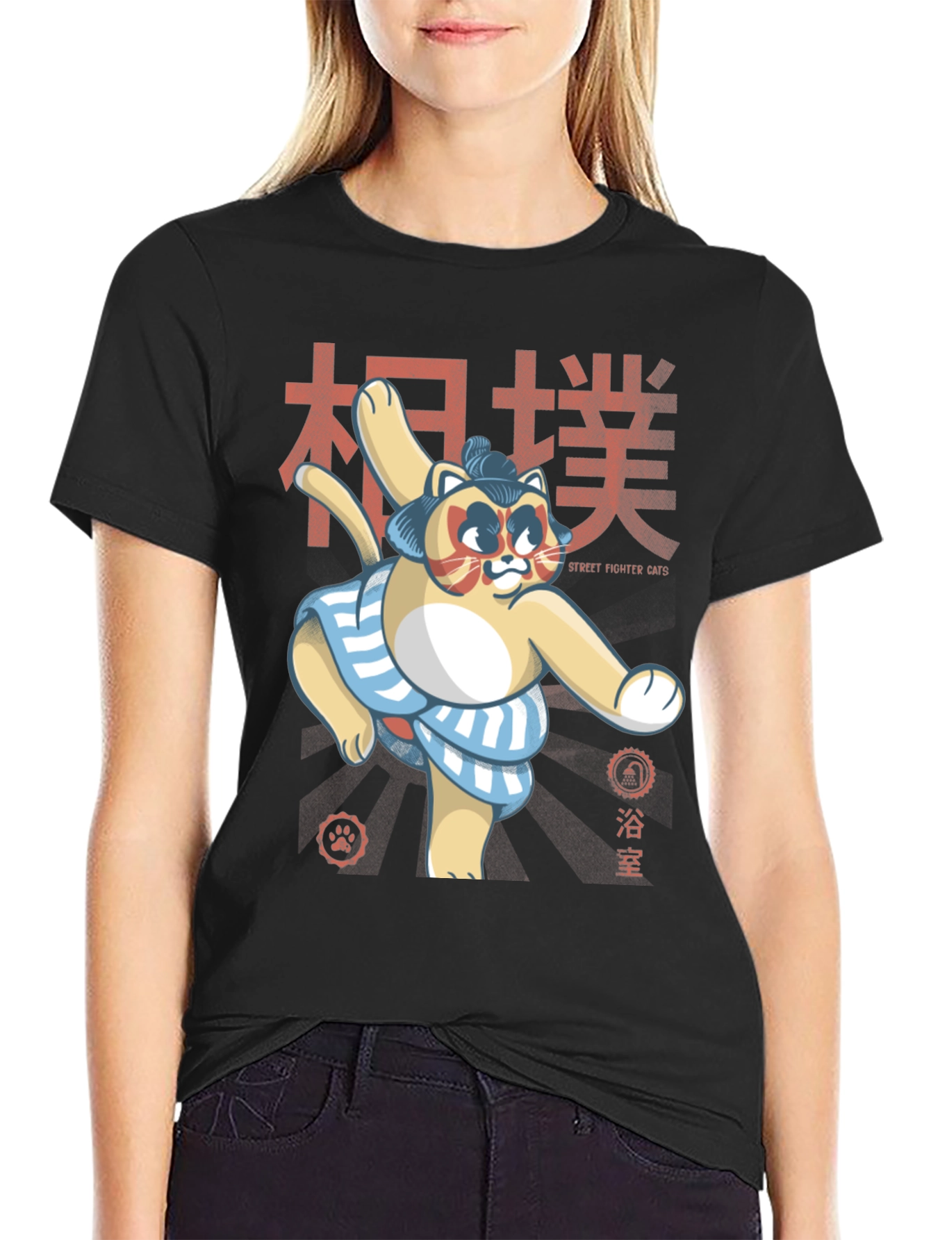 Sumo Cat T-Shirt - Street Fighter Cats