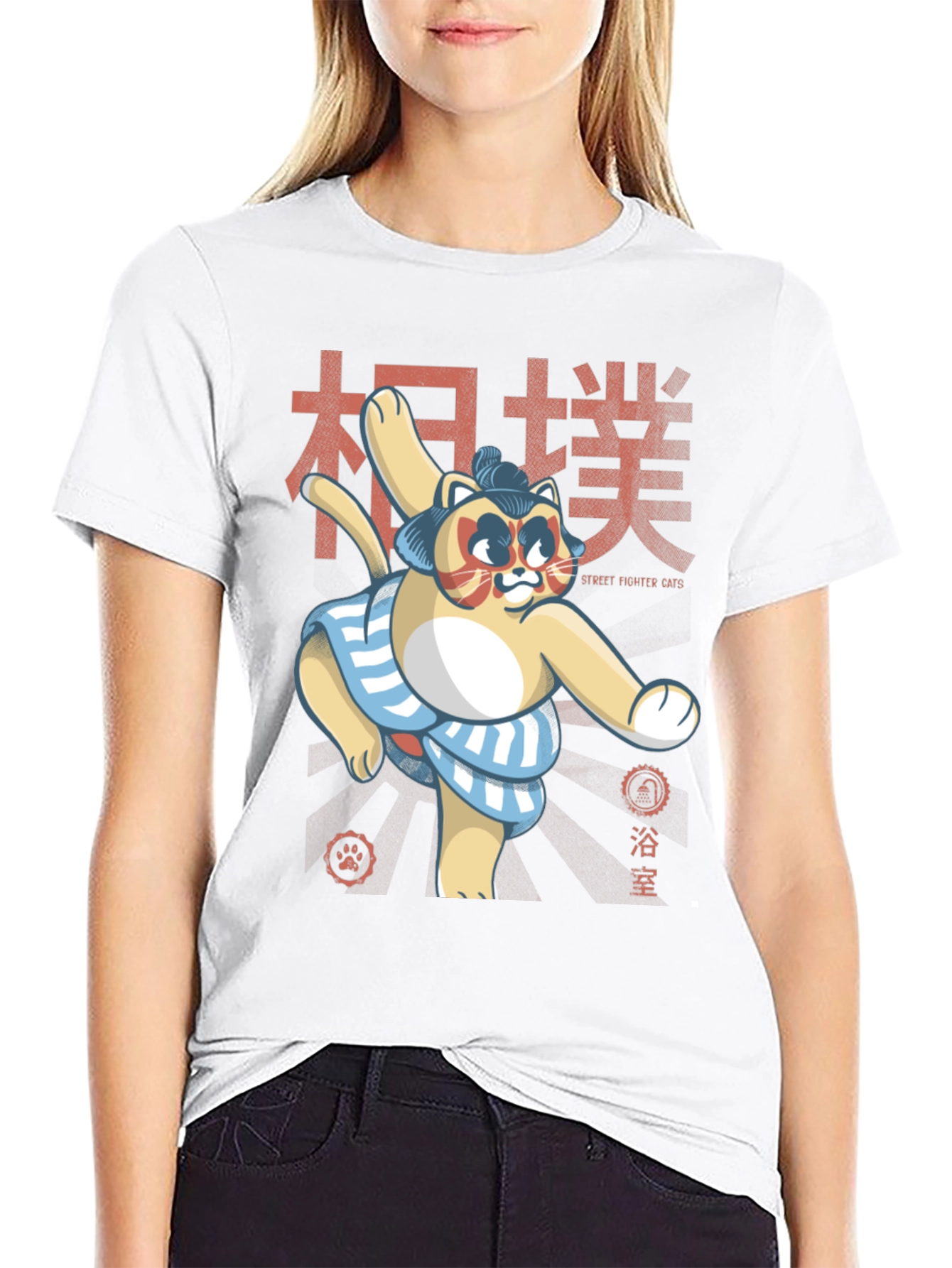 Sumo Cat T-Shirt - Street Fighter Cats
