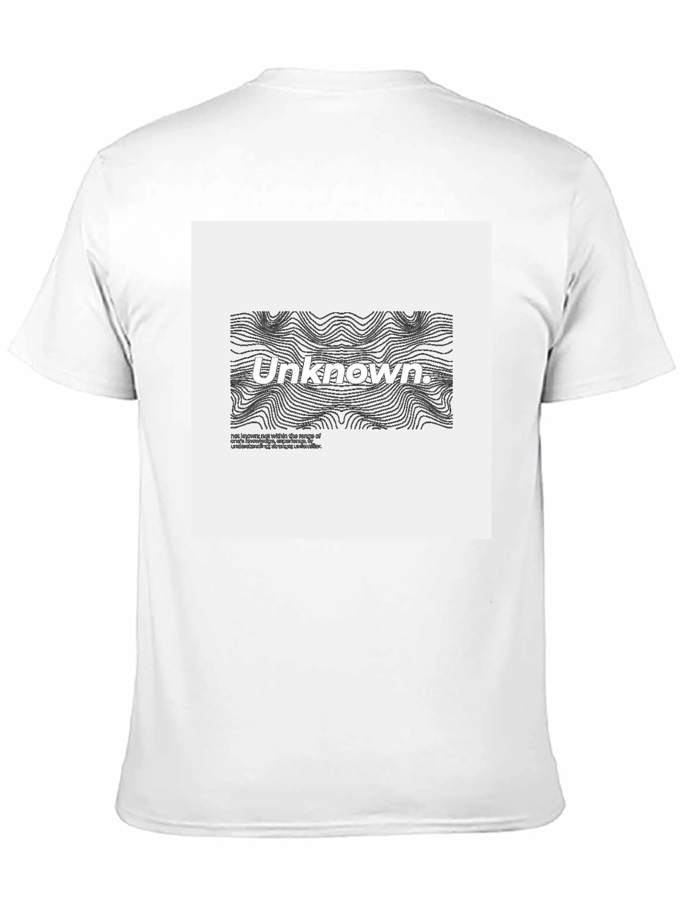 Unknown Graphic Tee - Black Cotton Blend Casual Wear