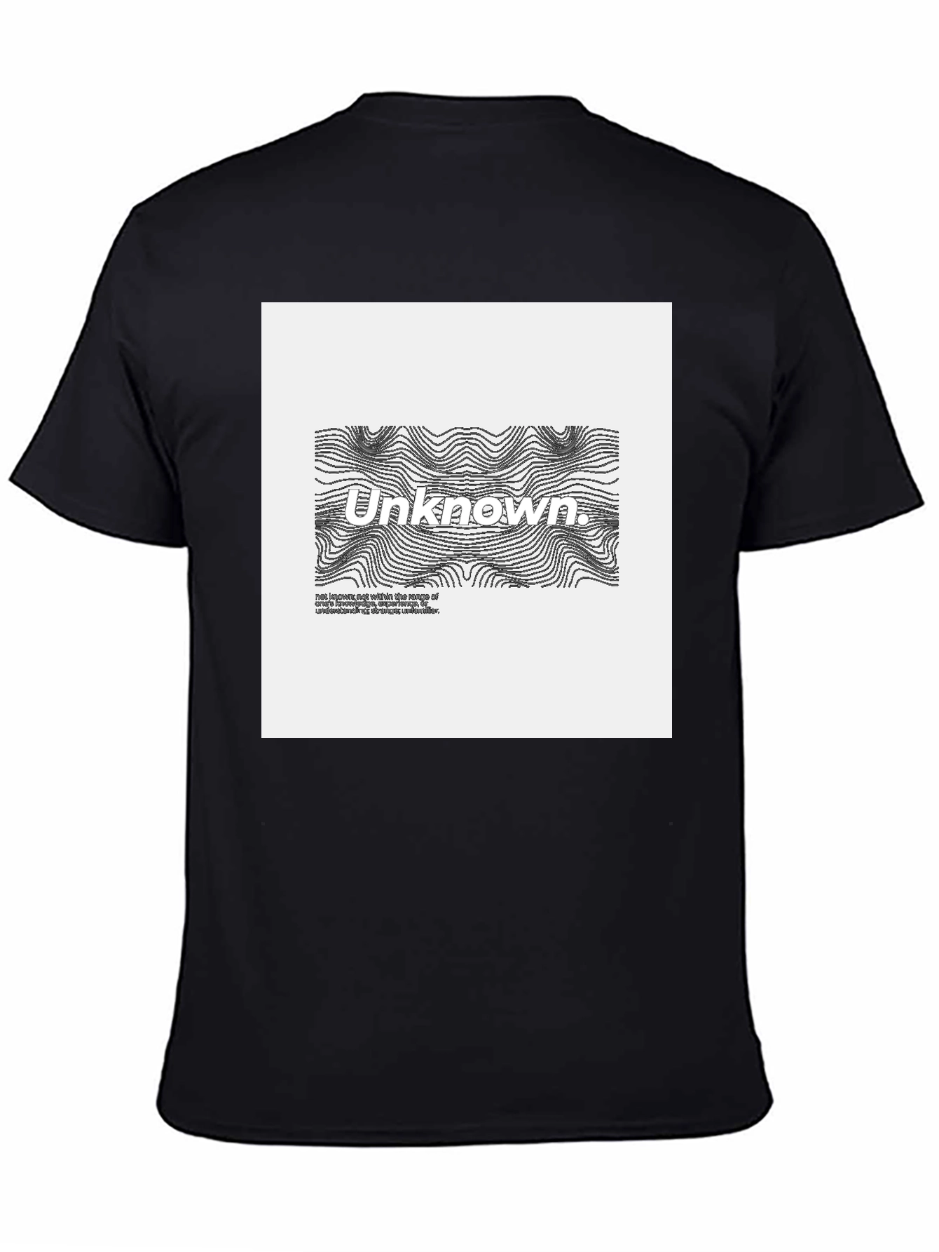 Unknown Graphic Tee - Black Cotton Blend Casual Wear
