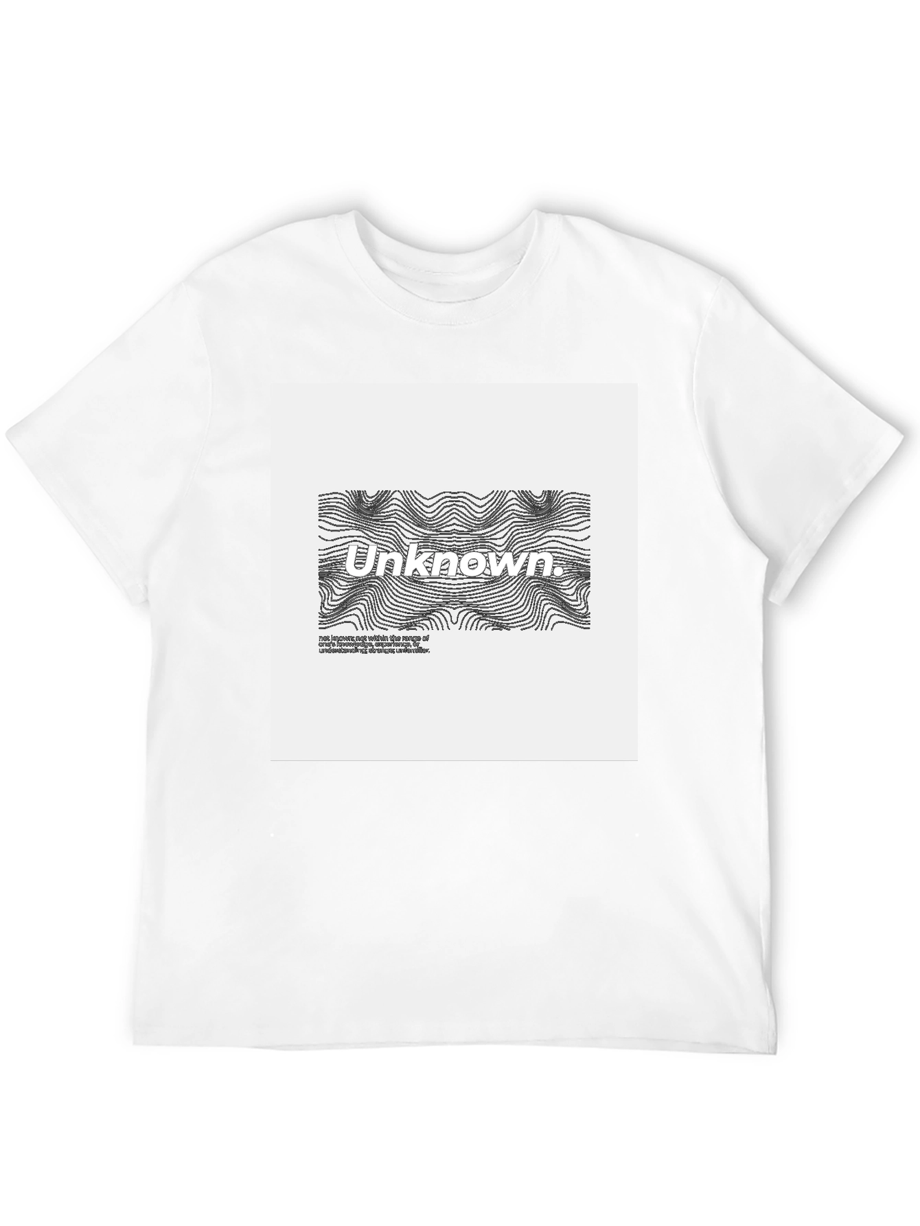 Unknown Graphic Tee - Black Cotton Blend Casual Wear
