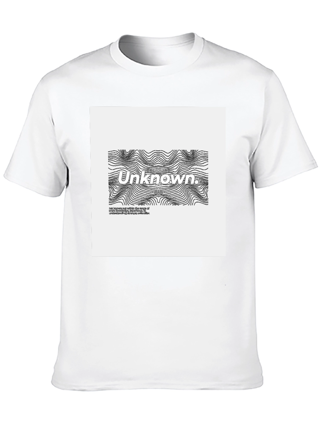 Unknown Graphic Tee - Black Cotton Blend Casual Wear