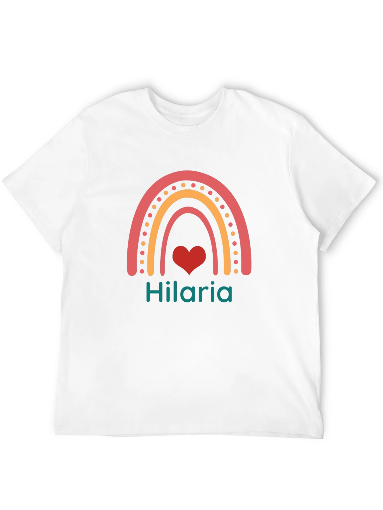 Hilaria Rainbow Heart Graphic T-Shirt
