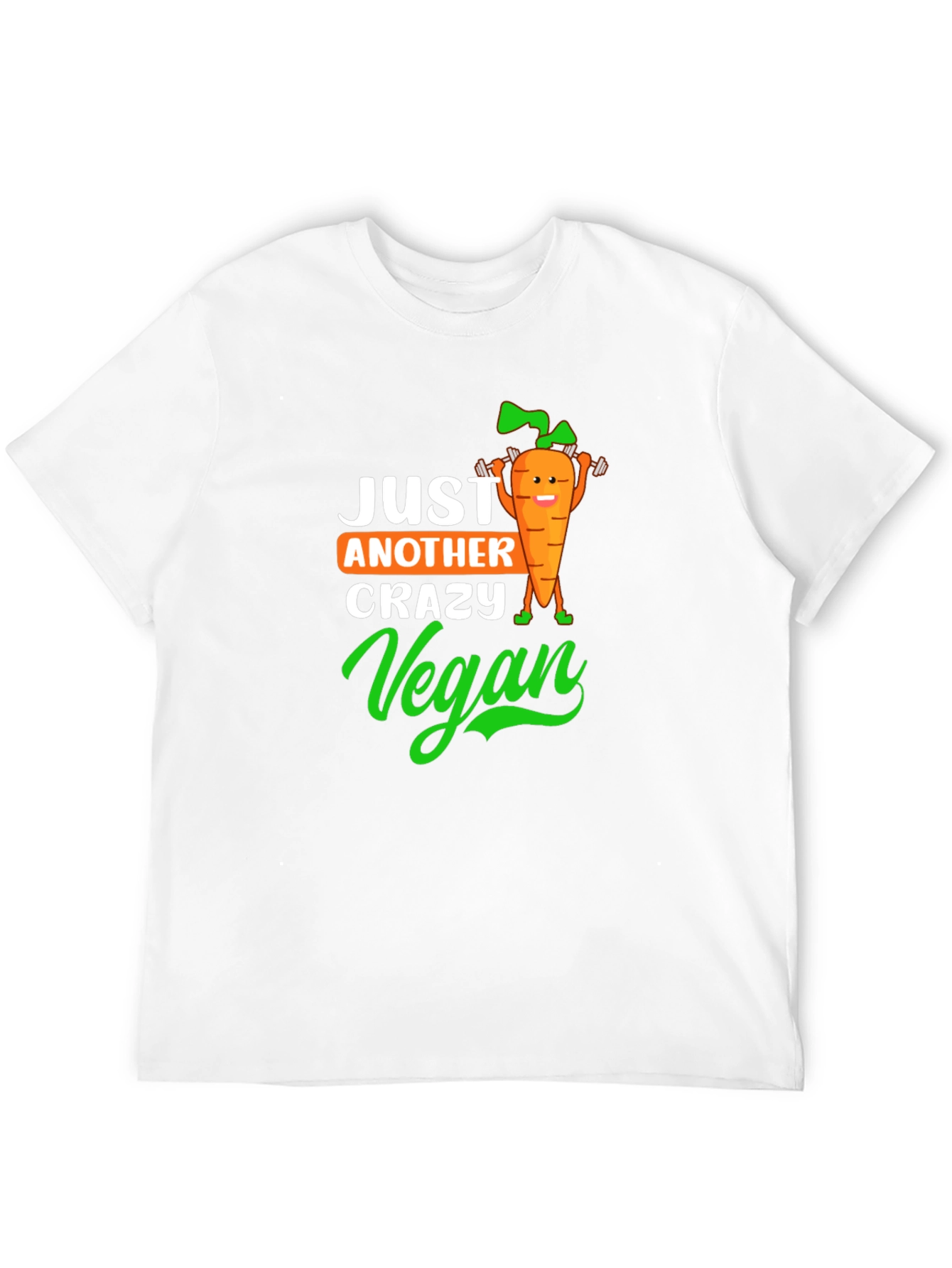 Crazy Vegan T-Shirt - Fun Carrot Design