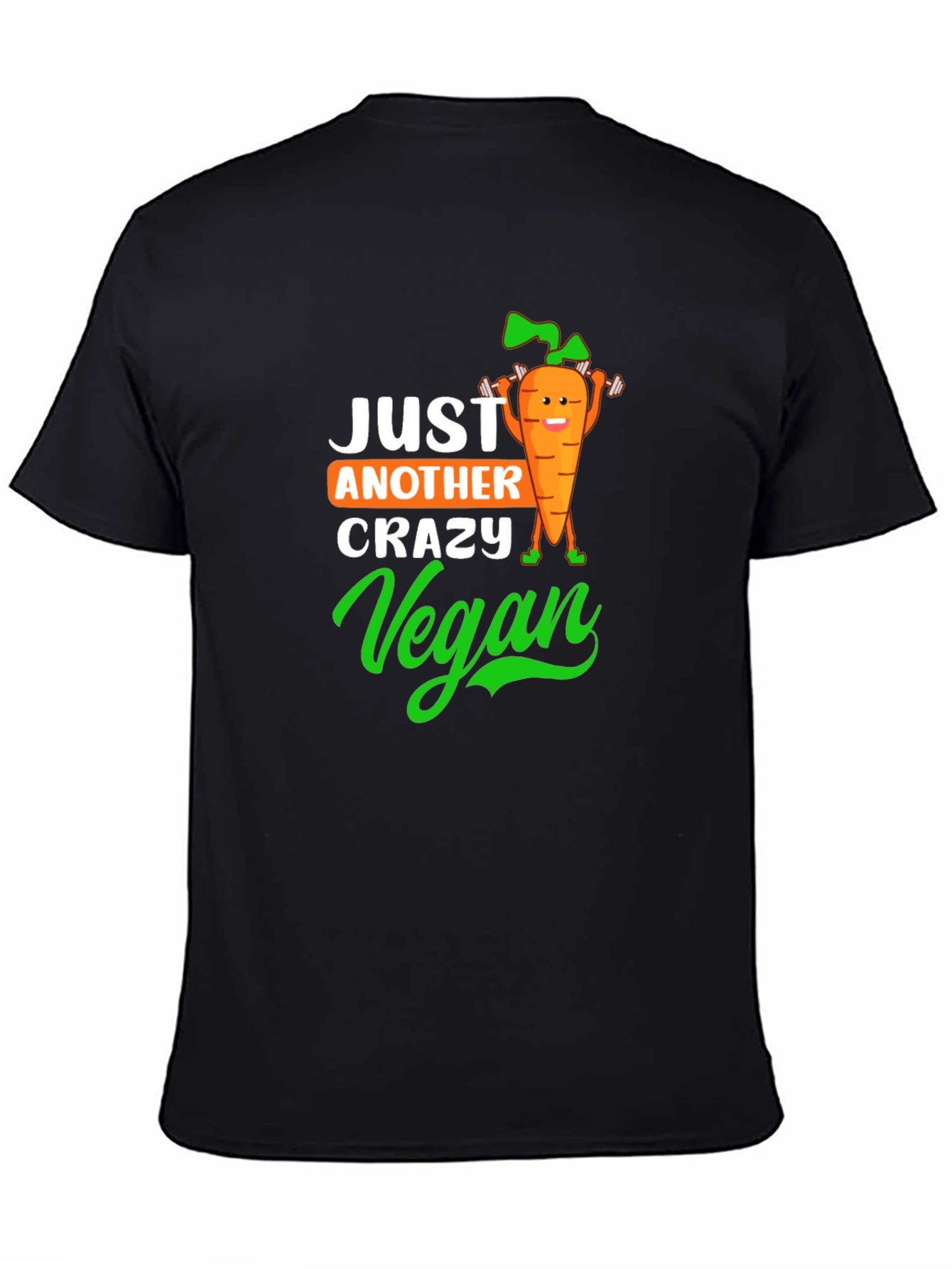 Crazy Vegan T-Shirt - Fun Carrot Design