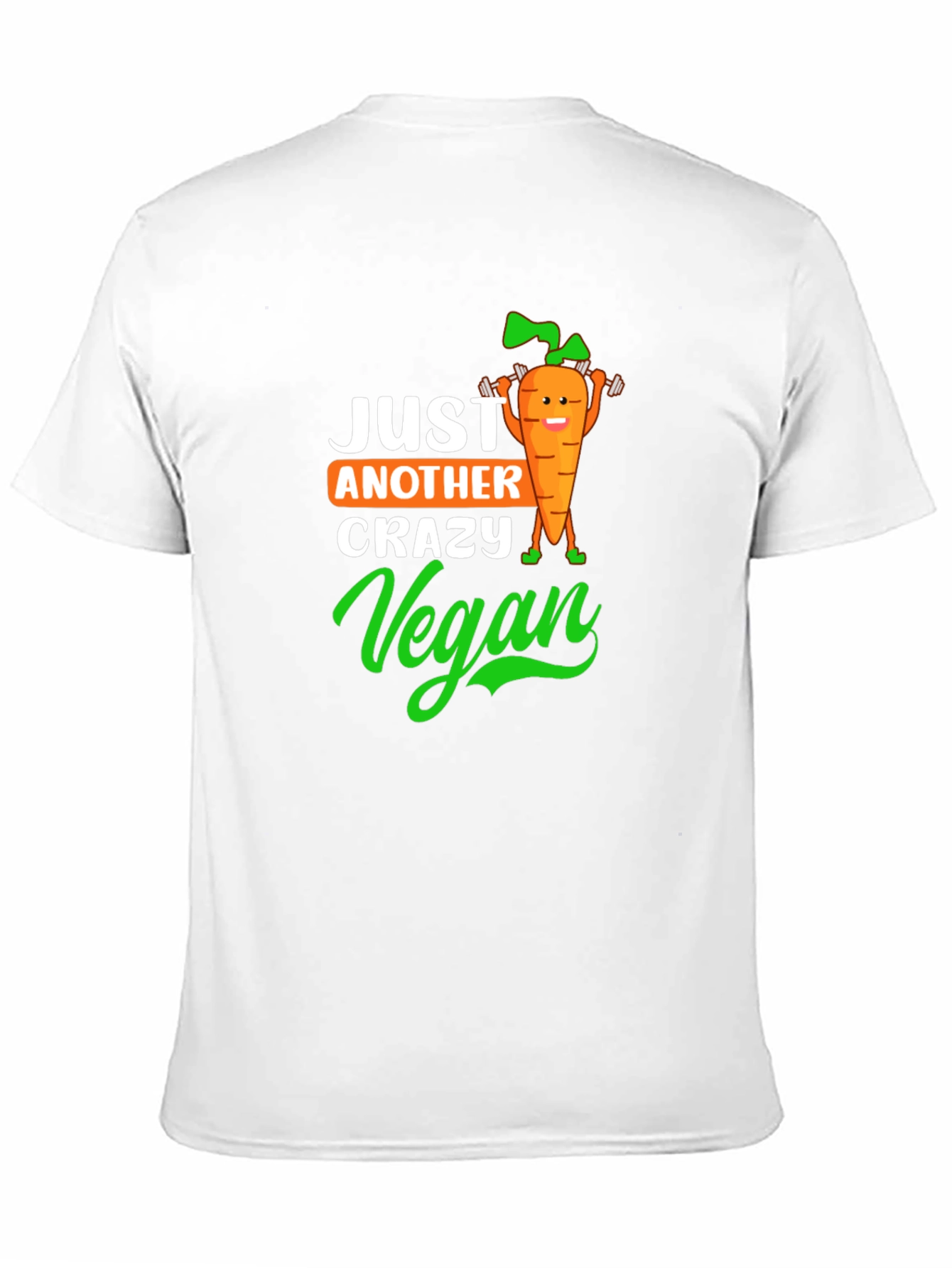Crazy Vegan T-Shirt - Fun Carrot Design