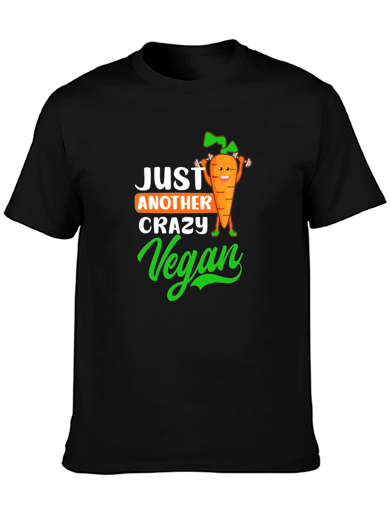 Crazy Vegan T-Shirt - Fun Carrot Design