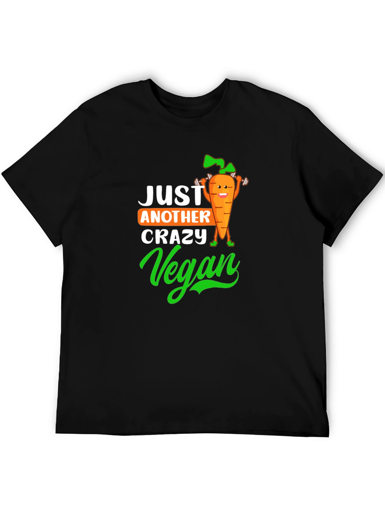 Crazy Vegan T-Shirt - Fun Carrot Design