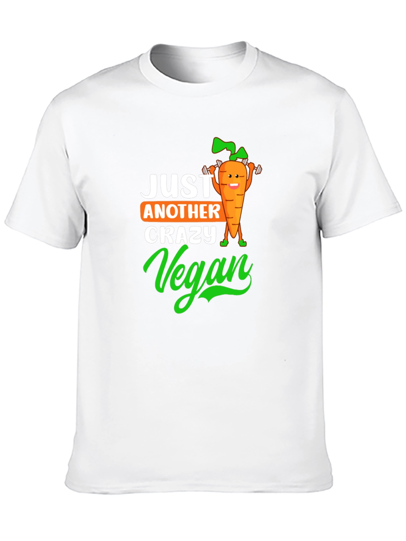 Crazy Vegan T-Shirt - Fun Carrot Design