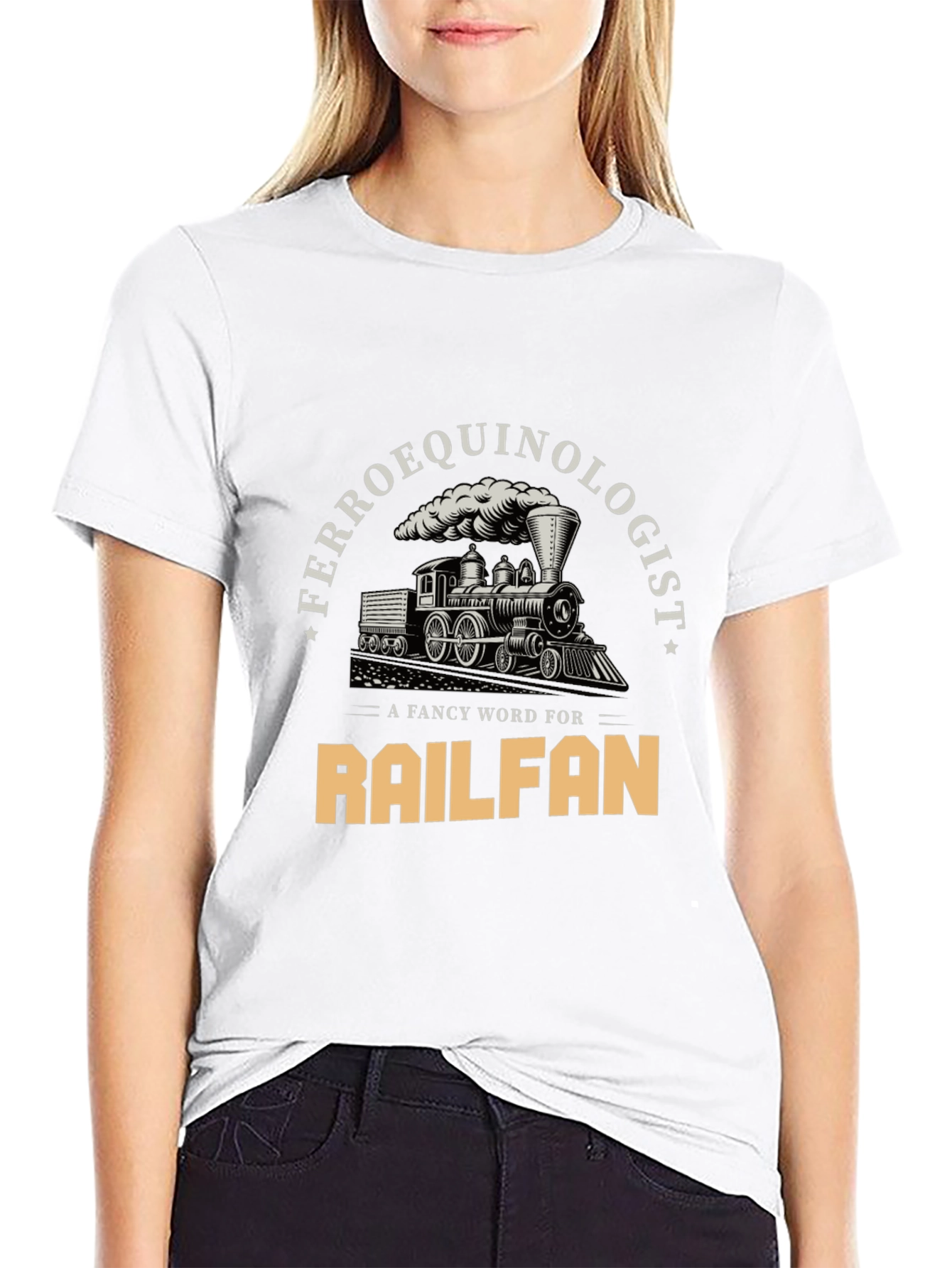 Ferroequinologist Railfan Train Lover T-Shirt