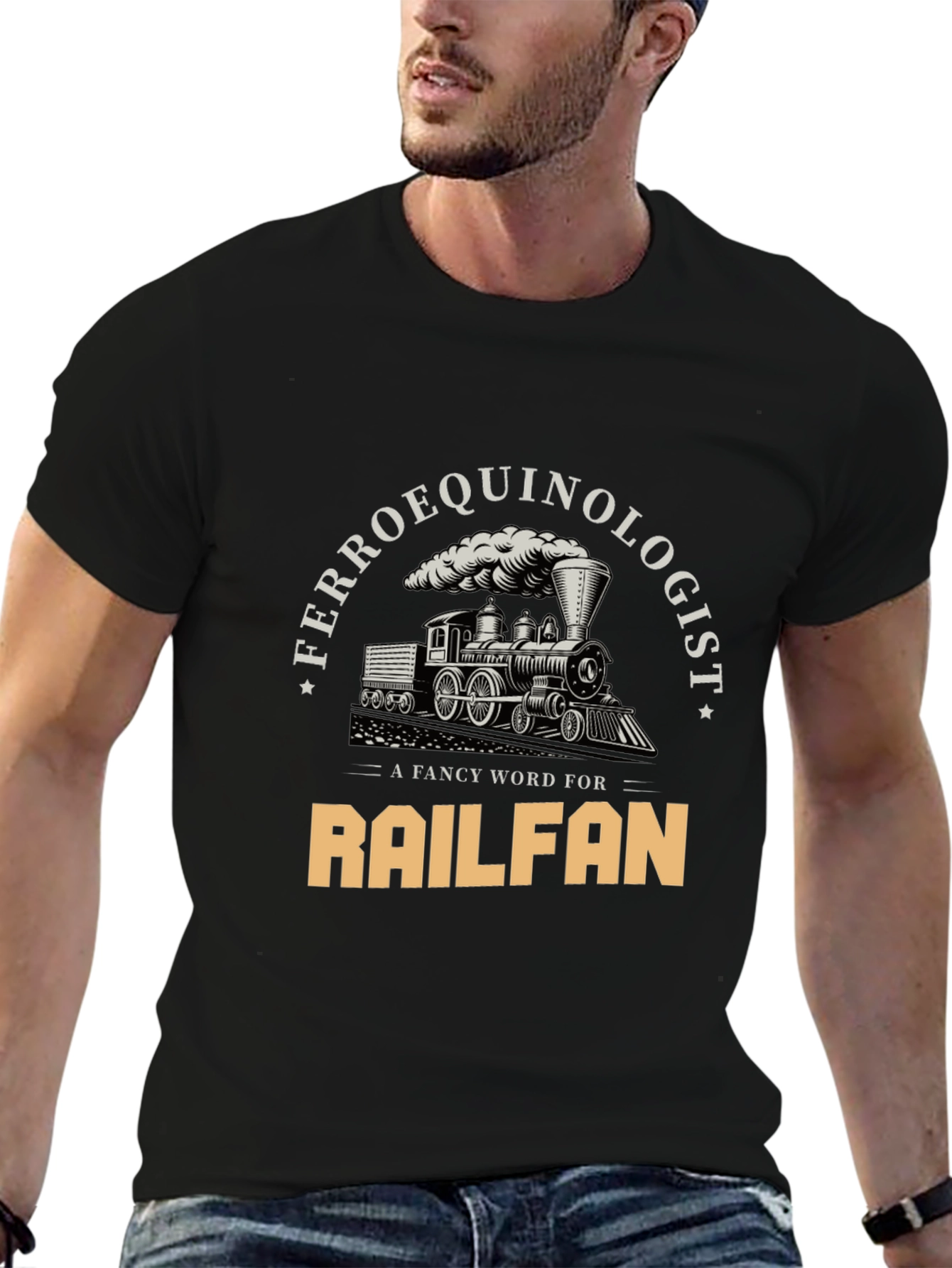 Ferroequinologist Railfan Train Lover T-Shirt