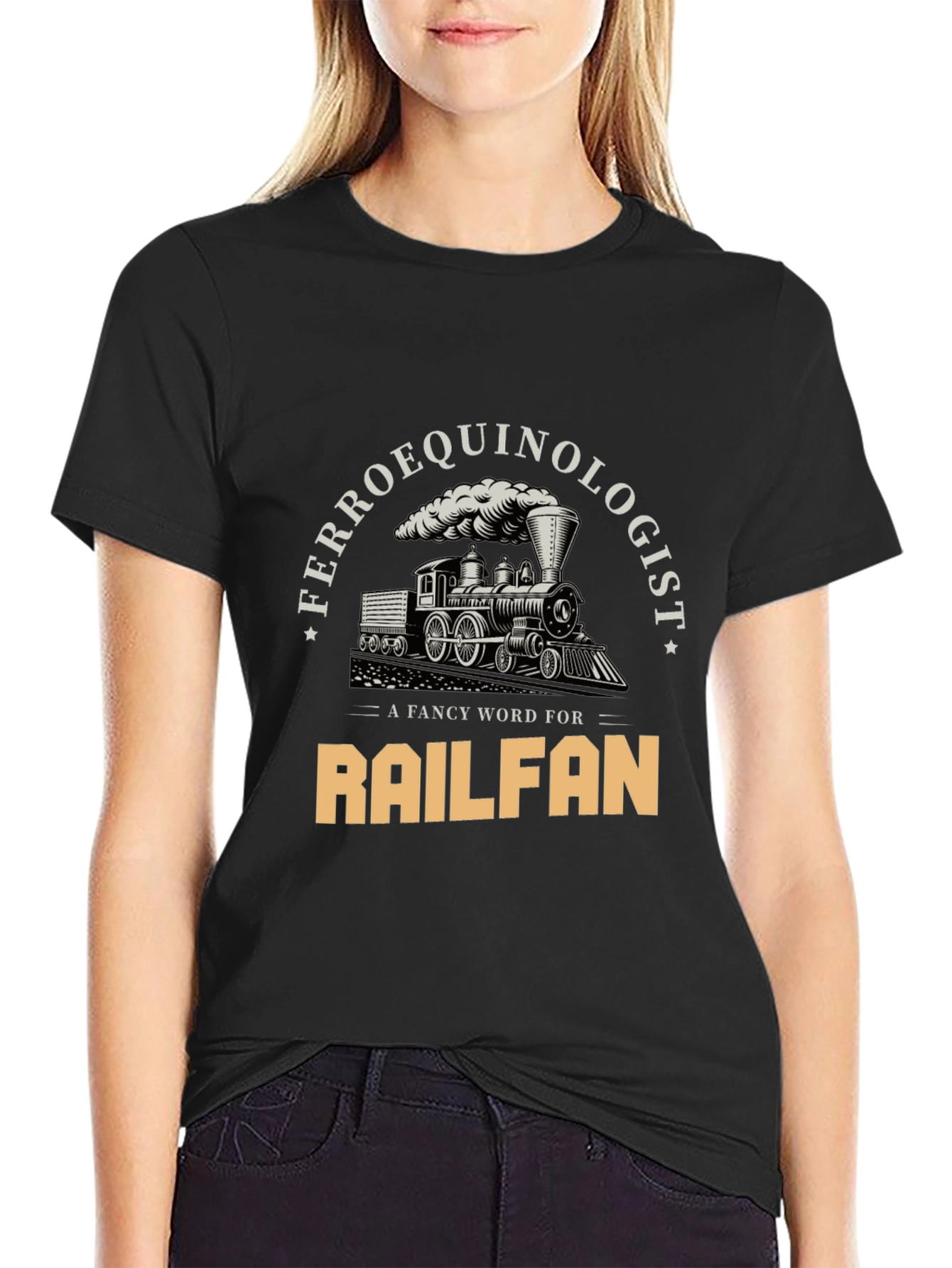 Ferroequinologist Railfan Train Lover T-Shirt