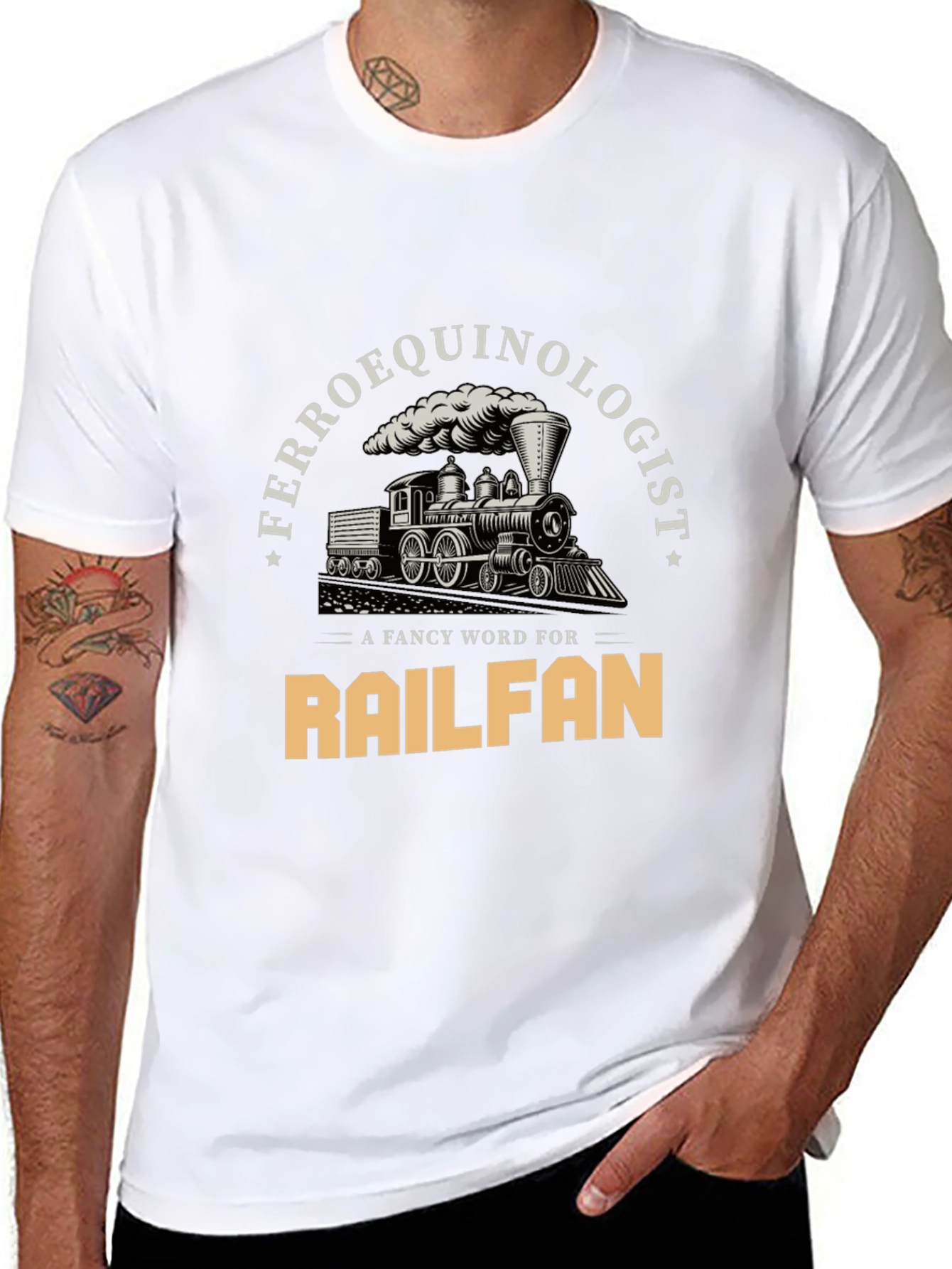 Ferroequinologist Railfan Train Lover T-Shirt