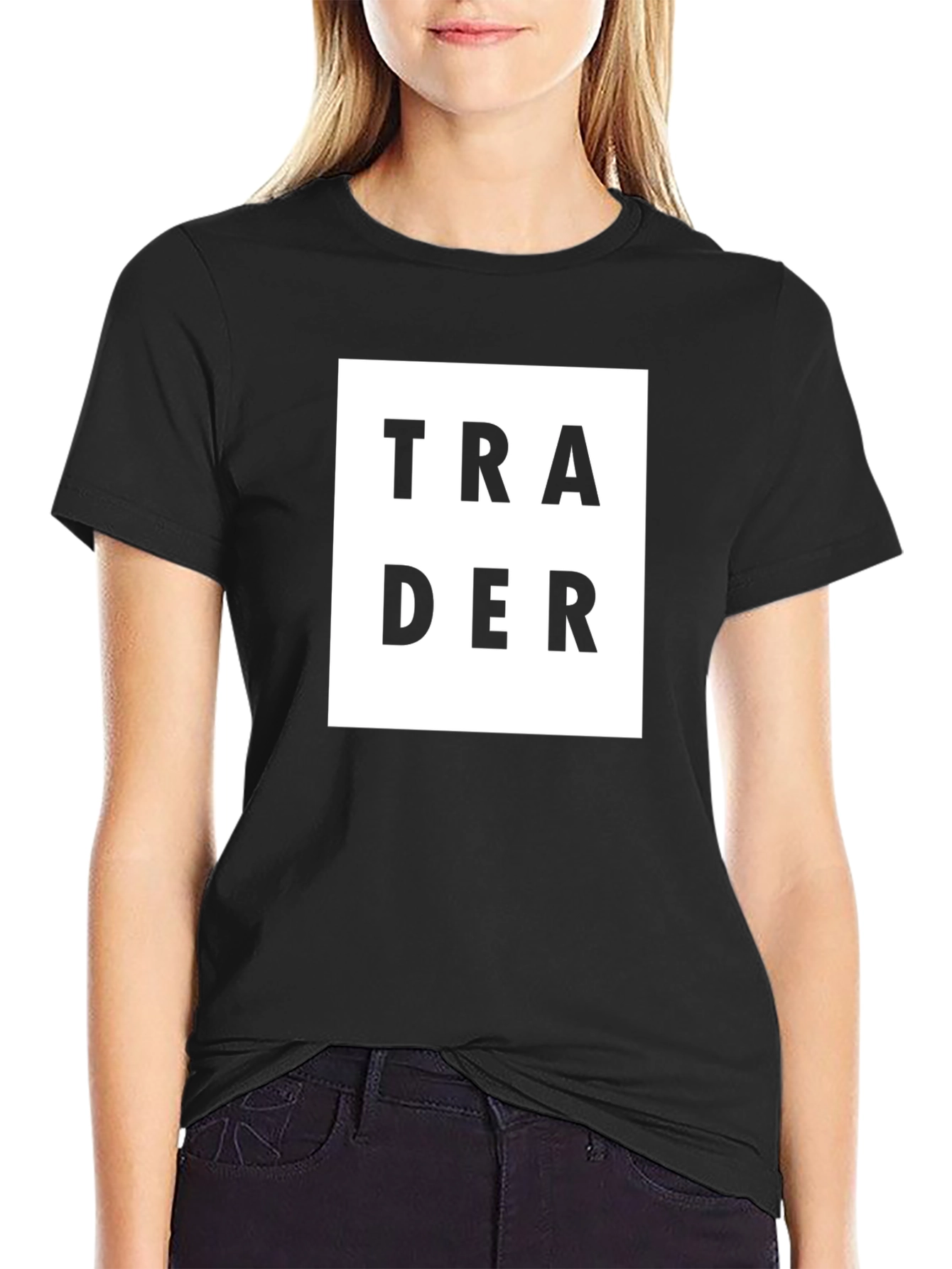 Trader Tee - Black Cotton Short Sleeve