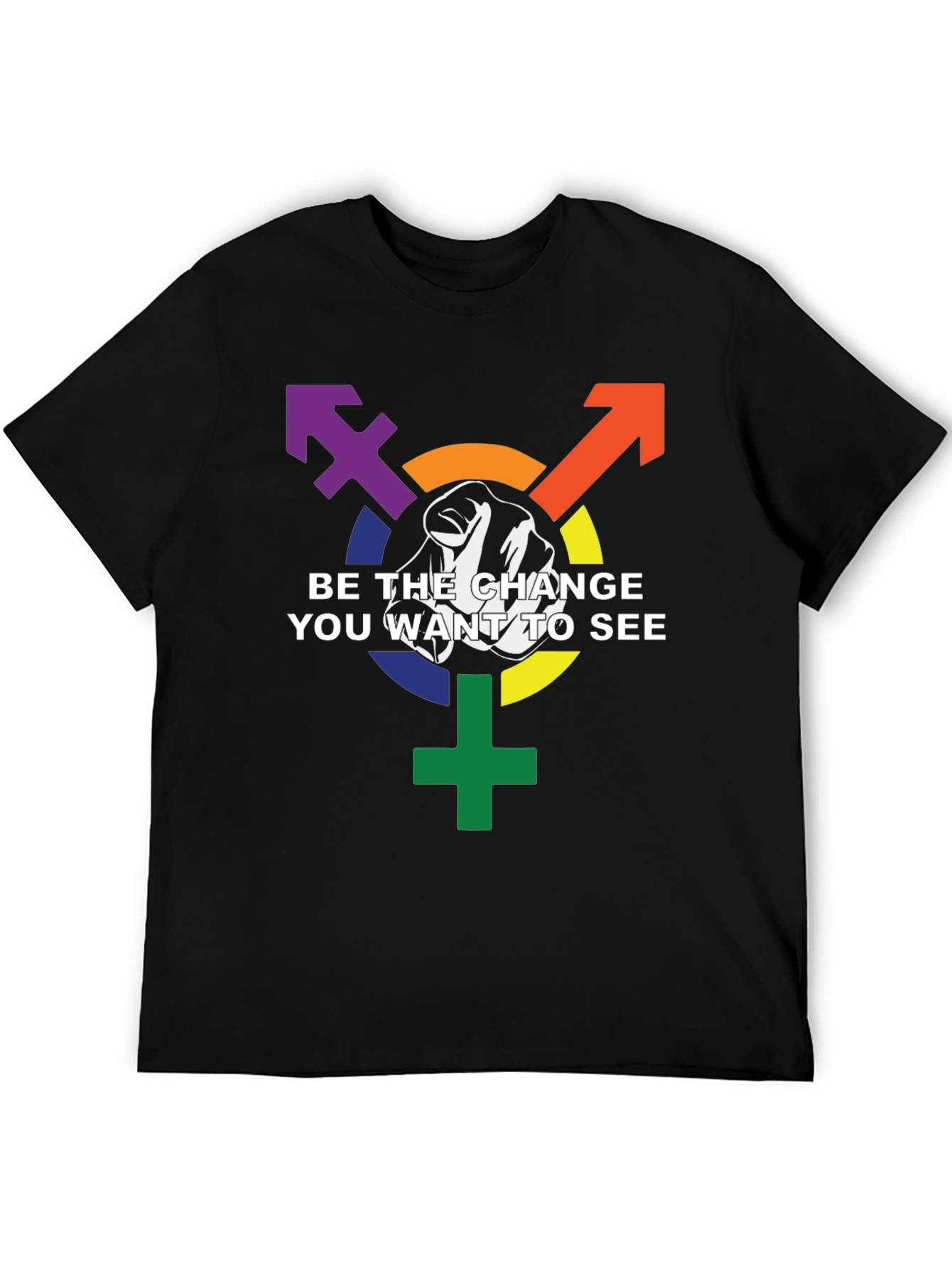 Be the Change Graphic Tee - LGBTQ+ Pride Shirt