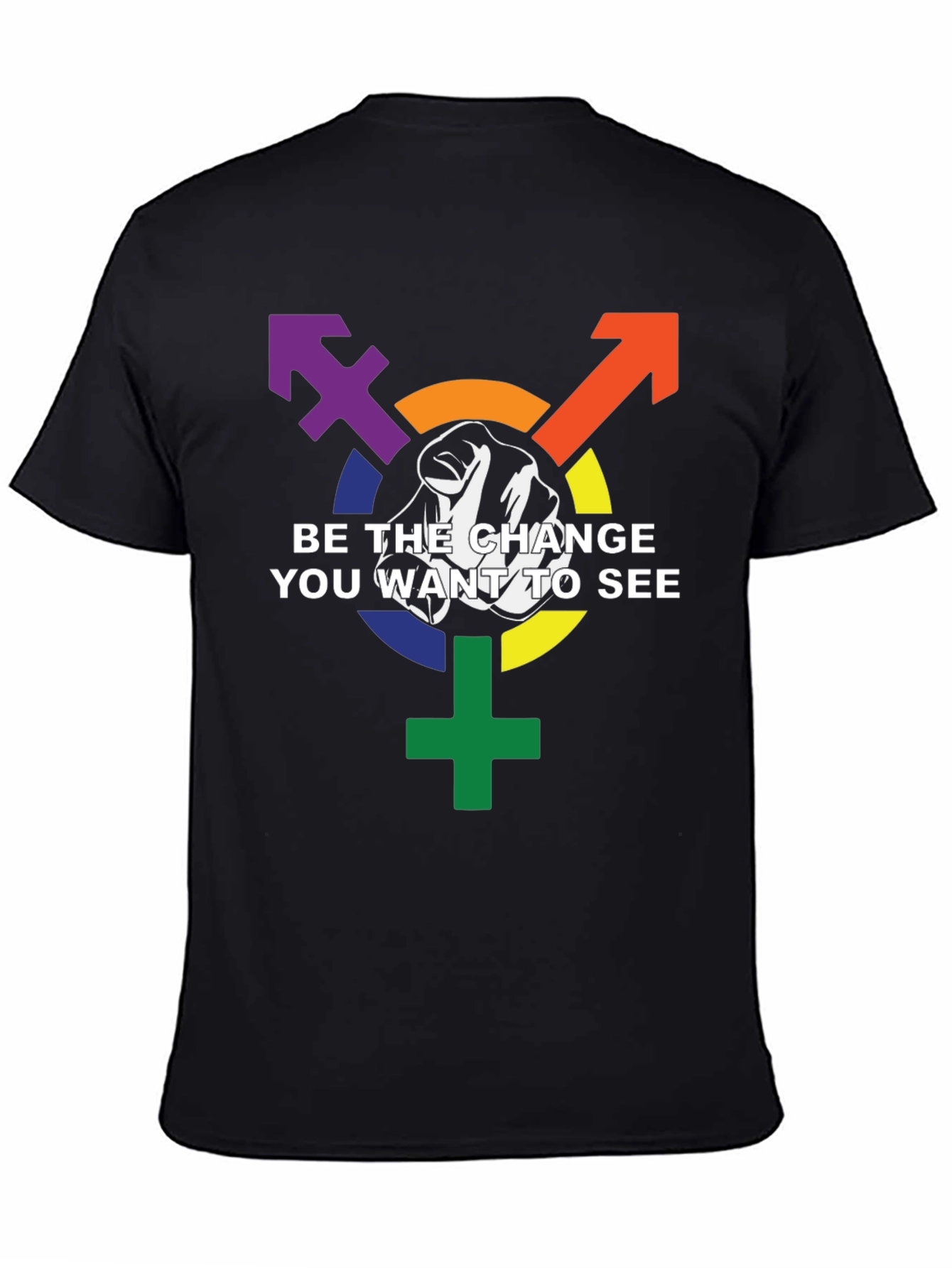 Be the Change Graphic Tee - LGBTQ+ Pride Shirt