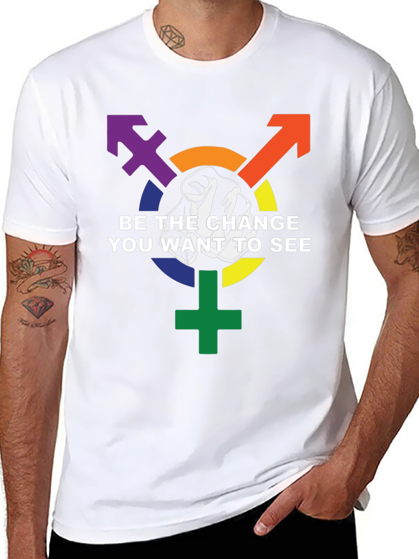 Be the Change Graphic Tee - LGBTQ+ Pride Shirt