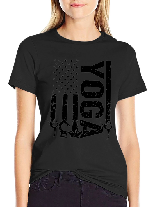 Yoga American Flag T-Shirt