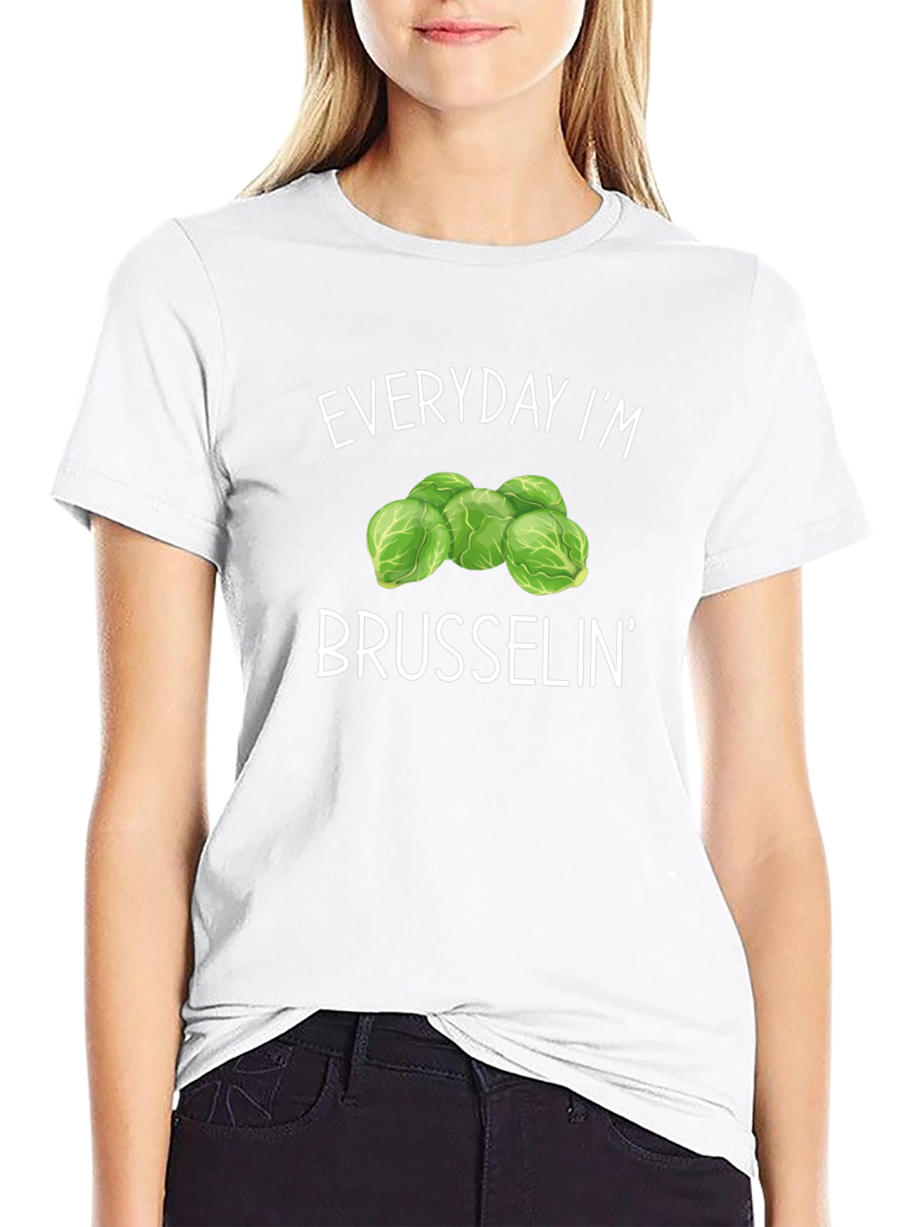 Everyday Im Brussels Tee - Funny Vegetable Graphic T-Shirt