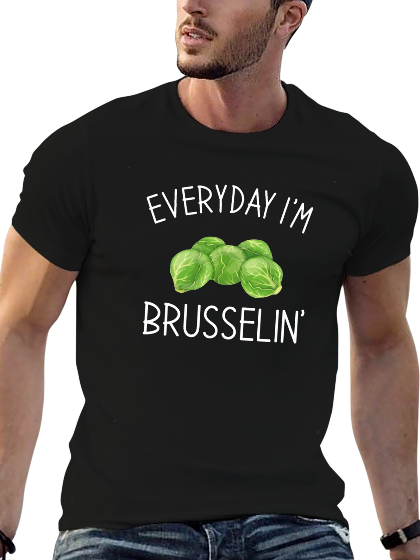 Everyday Im Brussels Tee - Funny Vegetable Graphic T-Shirt