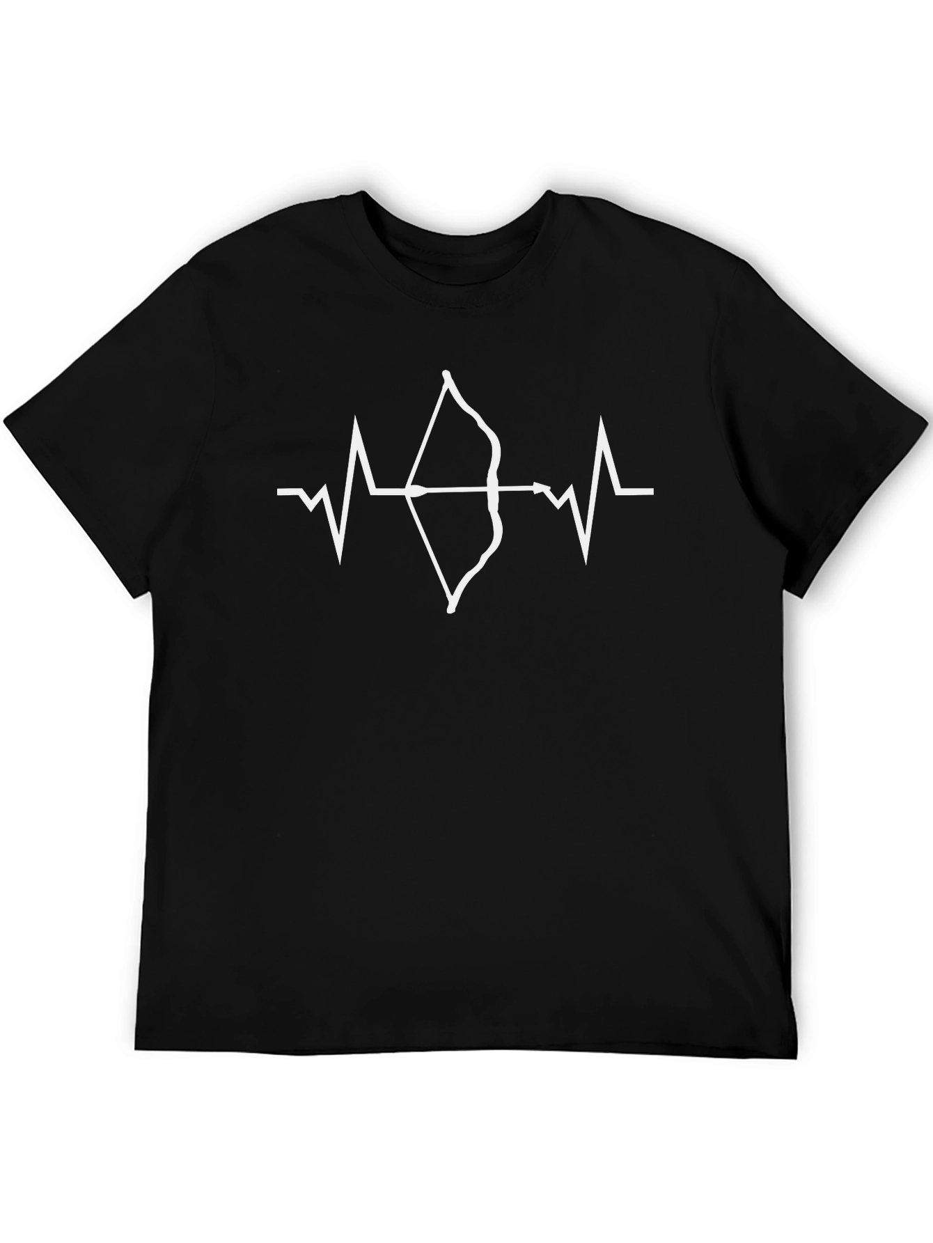 Archery Heartbeat Graphic T-Shirt - Black