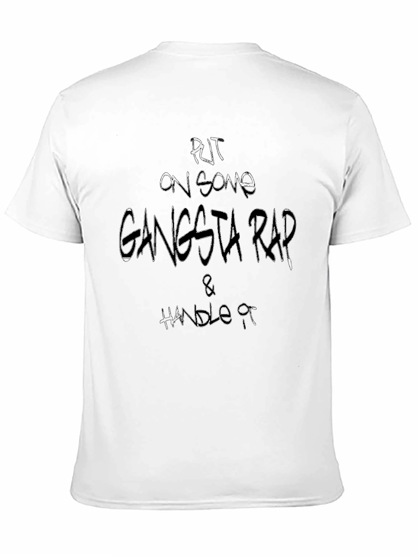 Gangsta Rap Graphic T-Shirt - Black