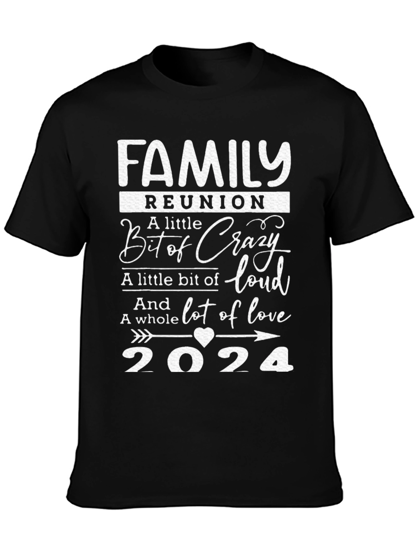Family Reunion 2024 T-Shirt Crazy Loud Love Design