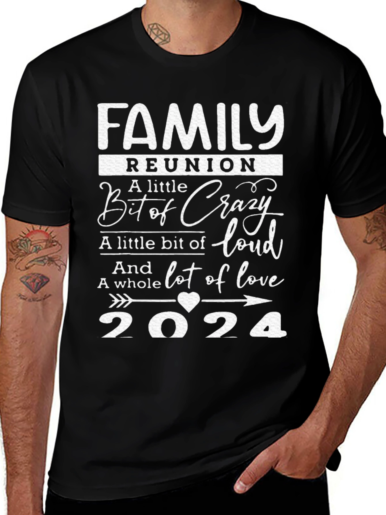 Family Reunion 2024 T-Shirt Crazy Loud Love Design