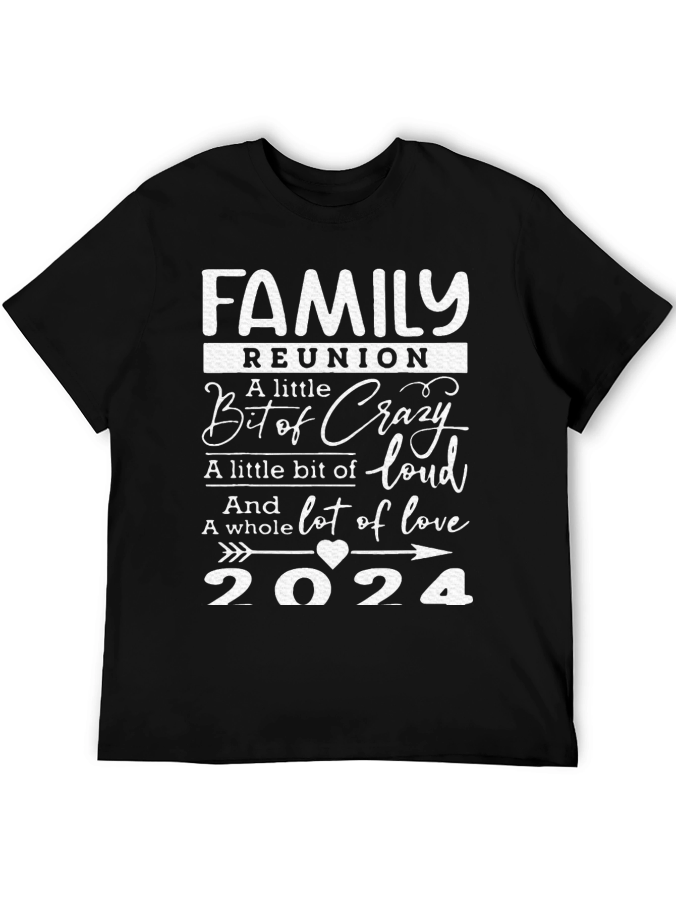 Family Reunion 2024 T-Shirt Crazy Loud Love Design