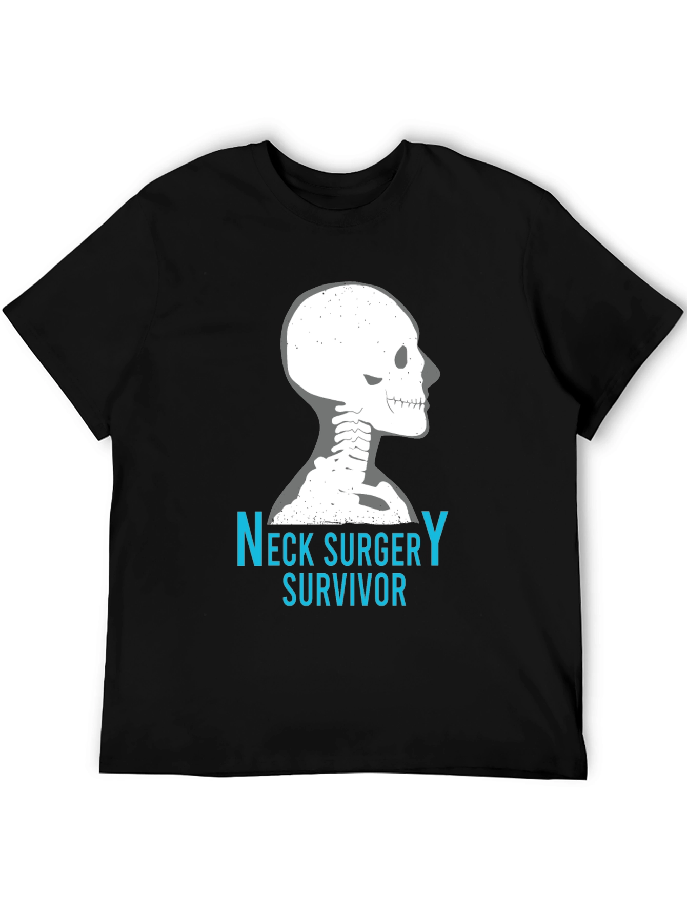 Neck Surgery Survivor T-Shirt Skeleton Spine Funny Tee