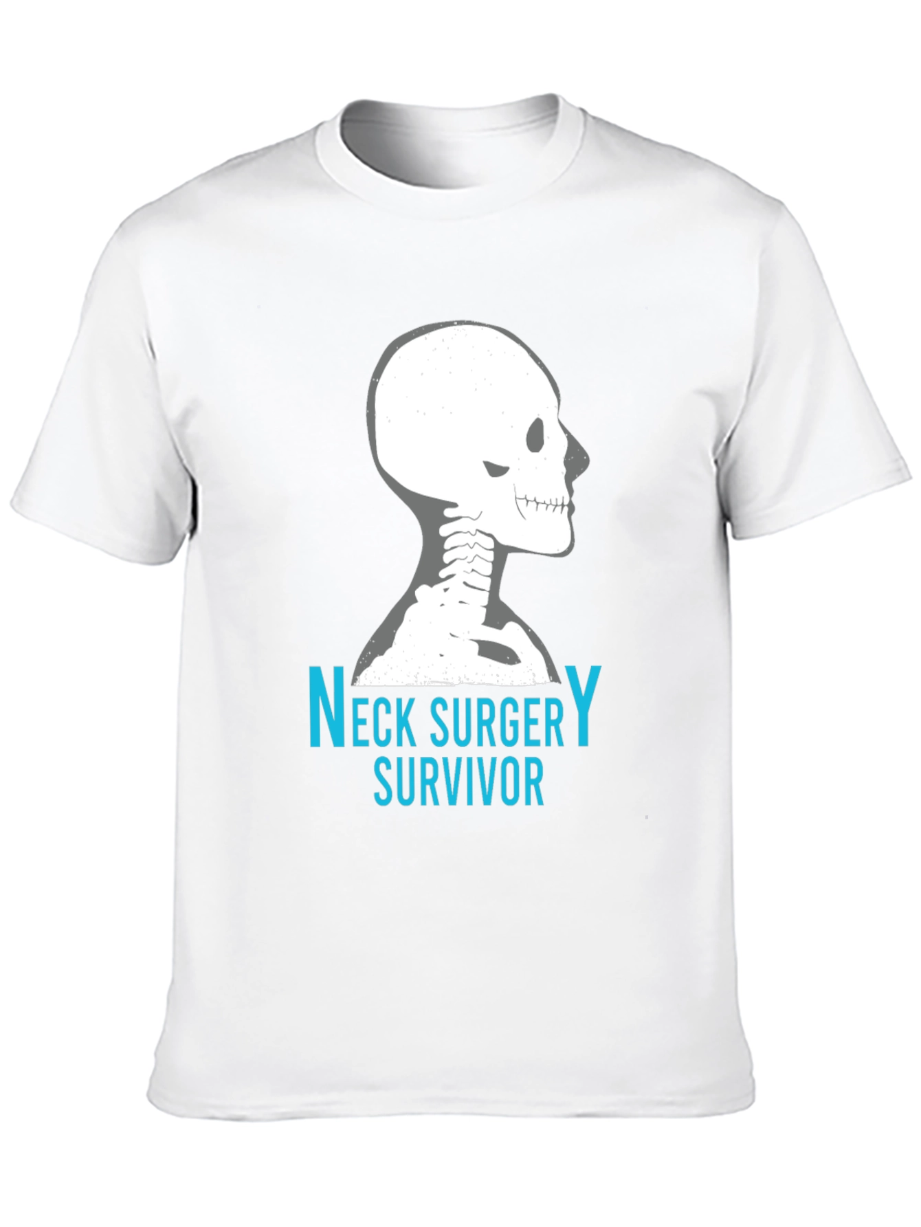 Neck Surgery Survivor T-Shirt Skeleton Spine Funny Tee