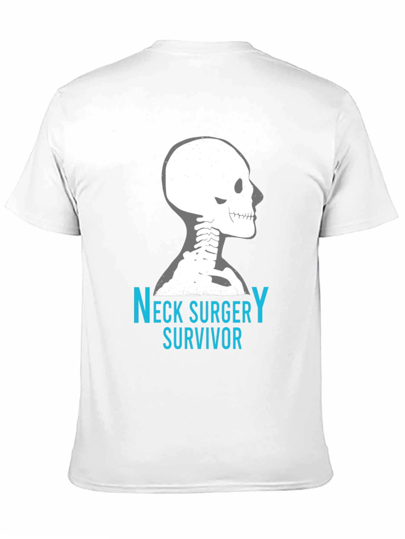 Neck Surgery Survivor T-Shirt Skeleton Spine Funny Tee