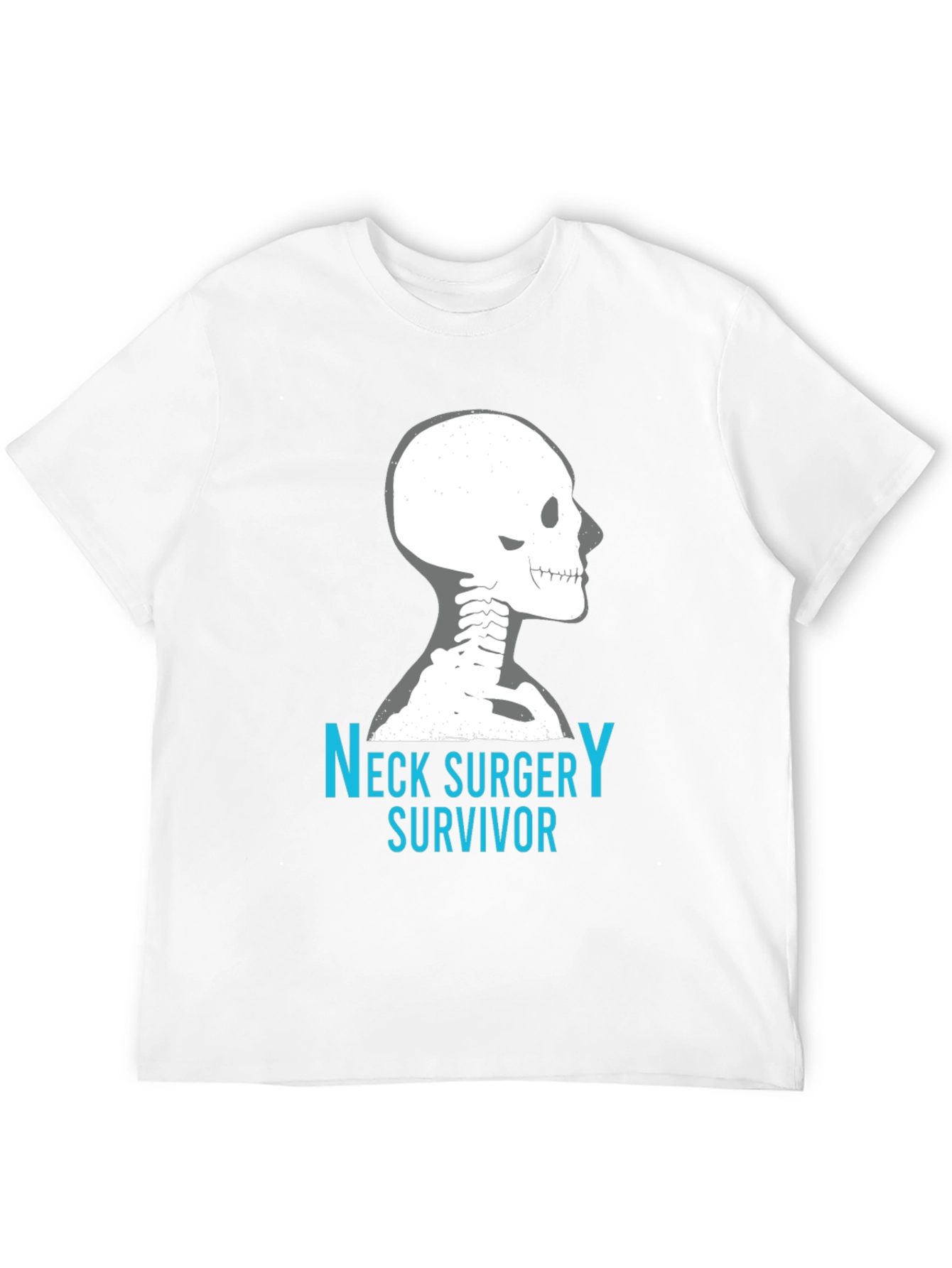 Neck Surgery Survivor T-Shirt Skeleton Spine Funny Tee