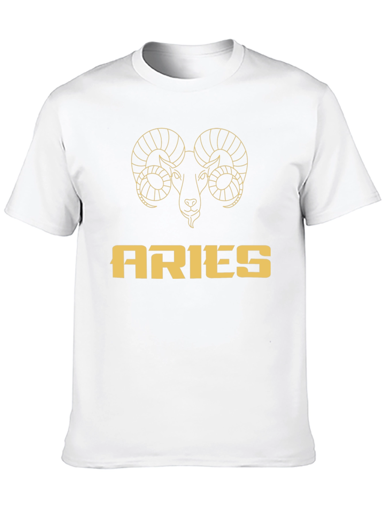Aries Zodiac Graphic T-Shirt - Black