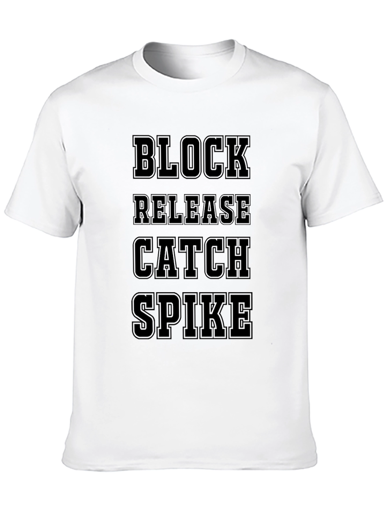 Volleyball Skills T-Shirt - Block Release Catch Spike