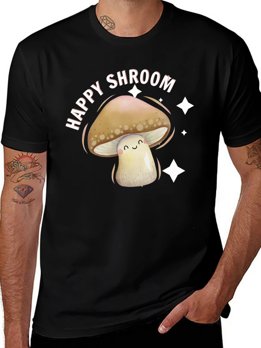 Happy Shroom Graphic Tee - Fun Mushroom Design